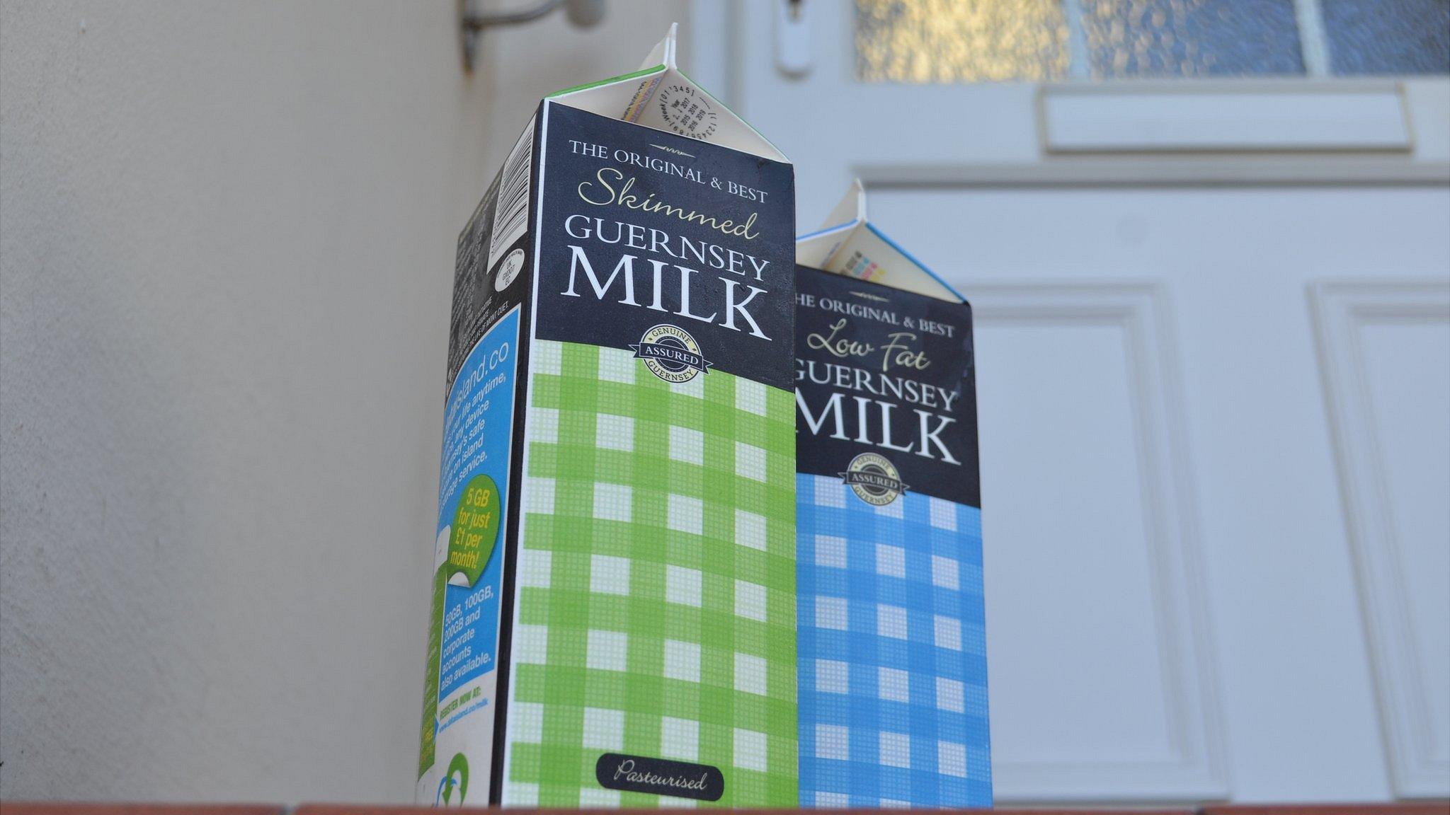 Guernsey milk cartons