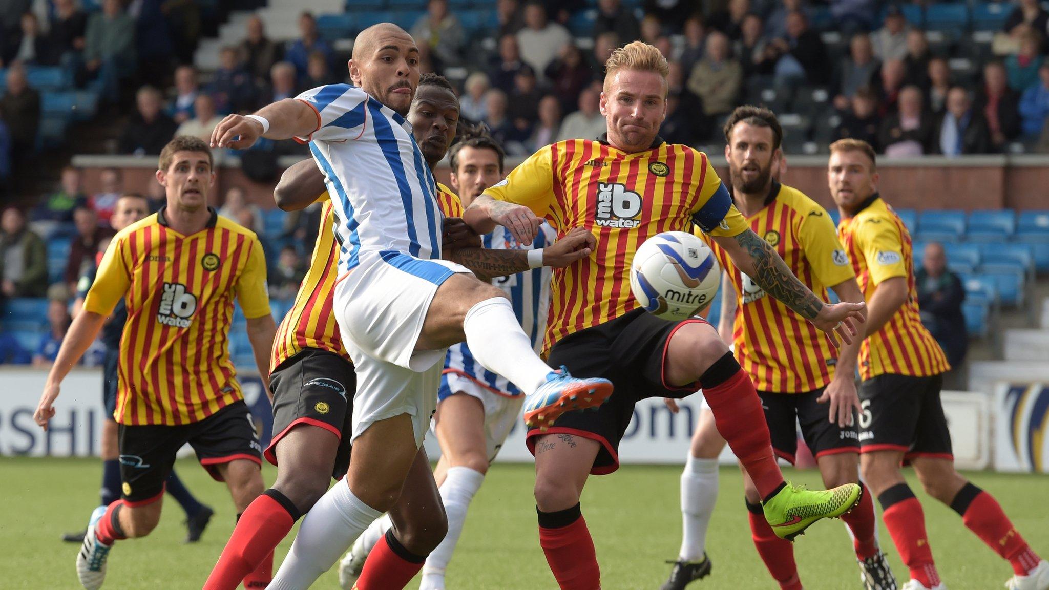 Kilmarnock and Partick Thistle players