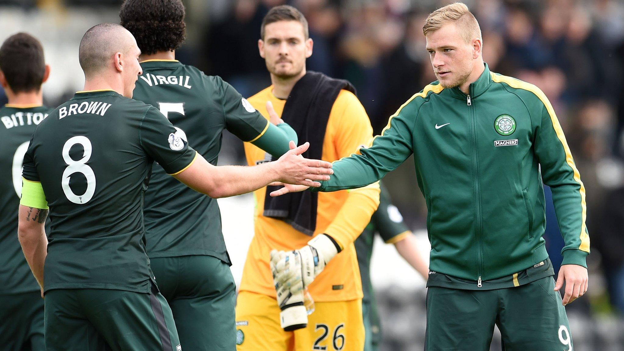 Celtic players celebrating