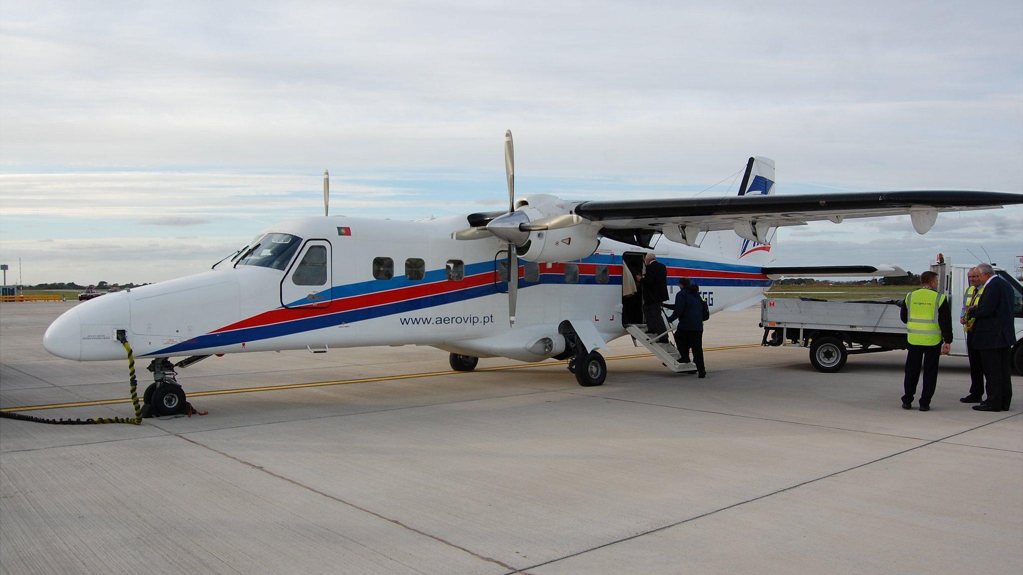 Dornier 228 being trialled by Aurigny at Guernsey Airport