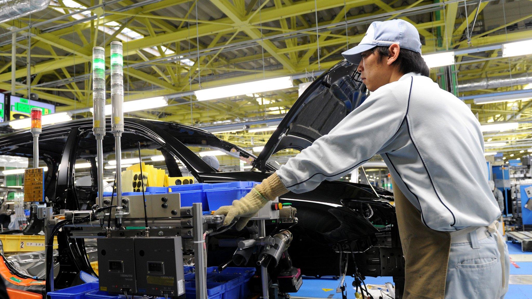 A Japanese factory worker