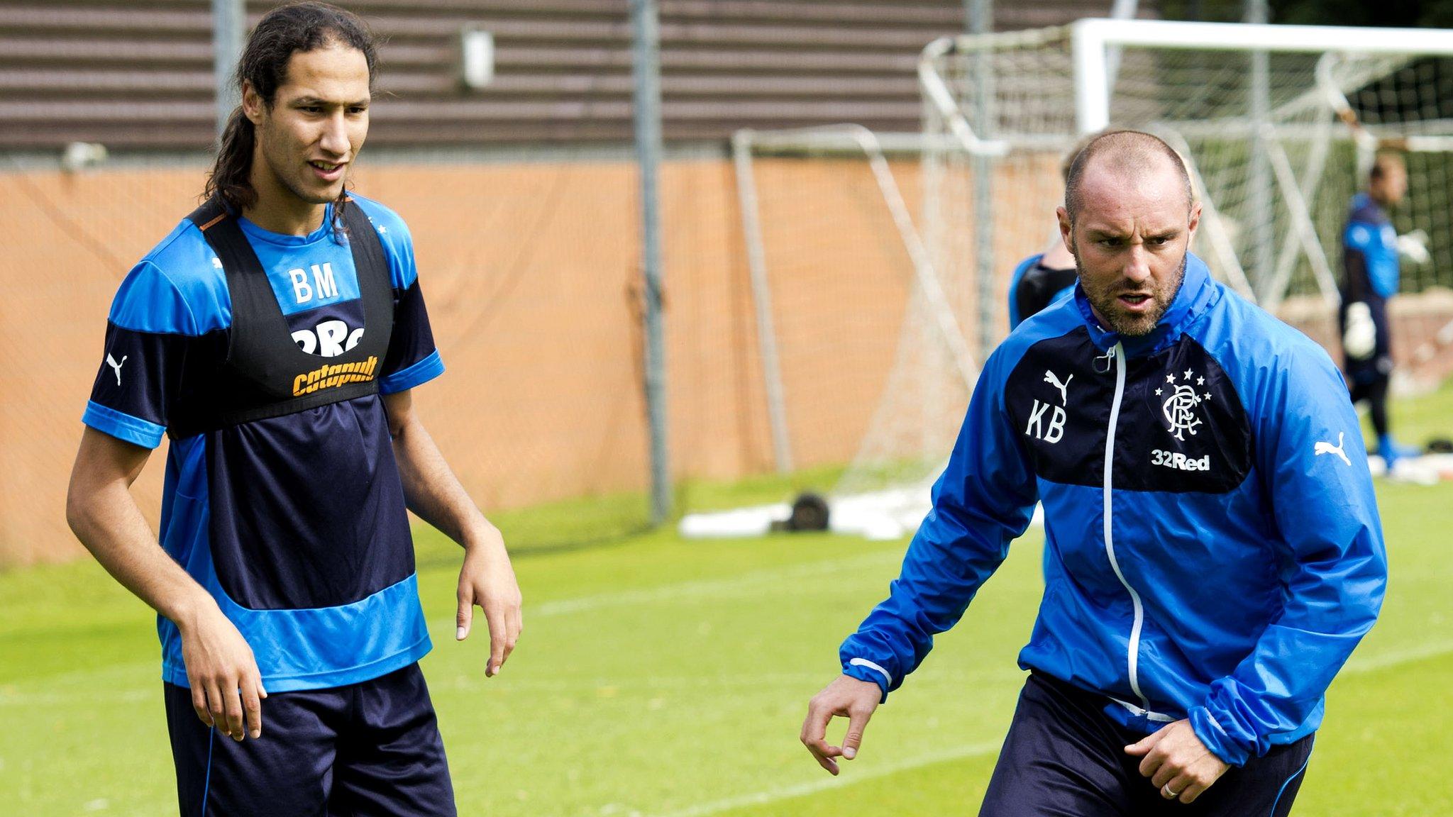 Rangers players Bilel Mohsni and Kris Boyd