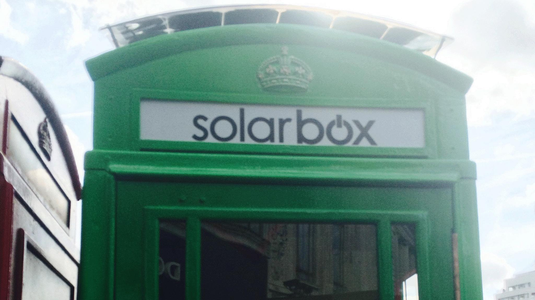 Solarbox mobile phone charging station