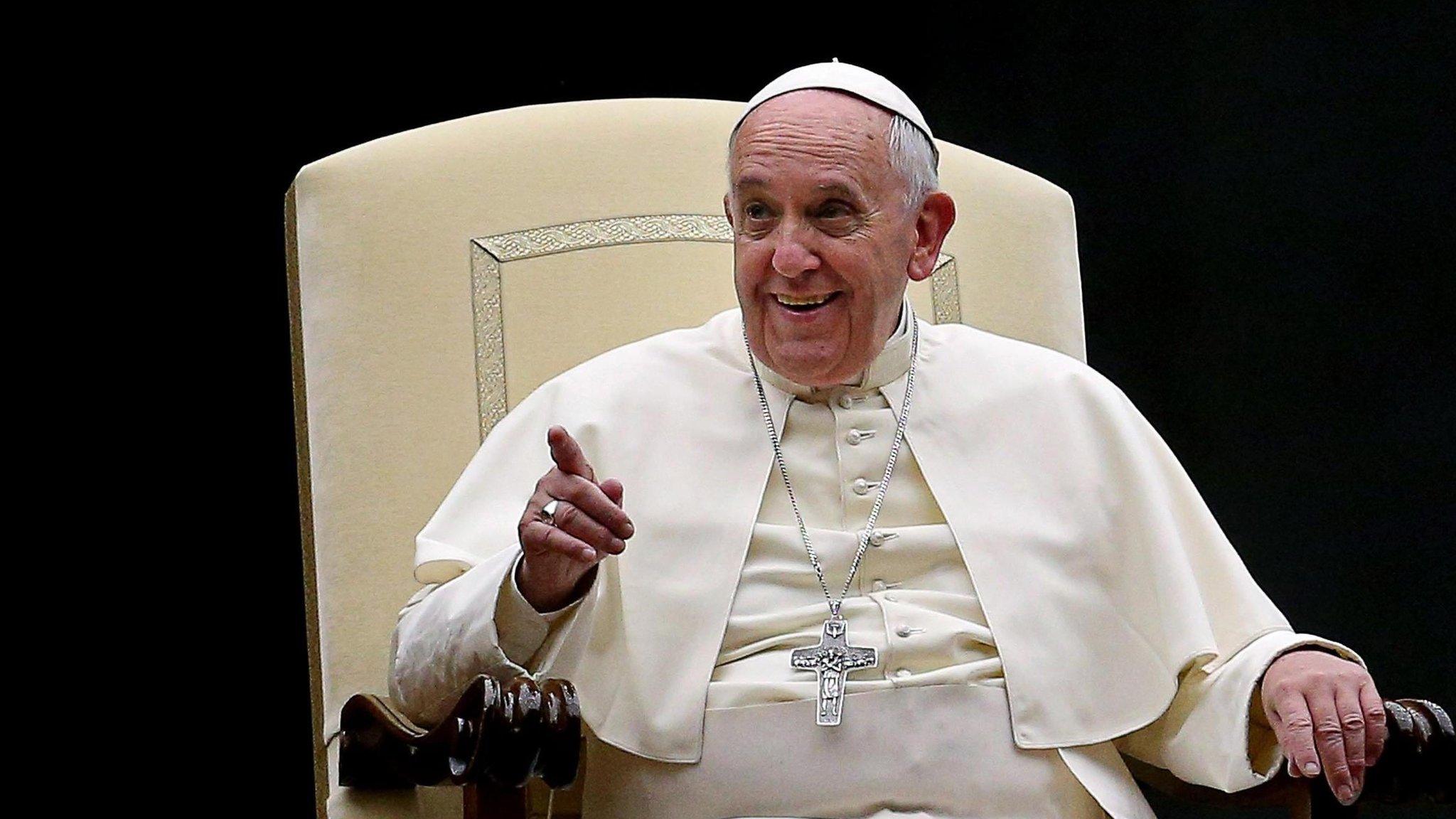 Pope Francis at the prayer vigil, ahead of the synod.