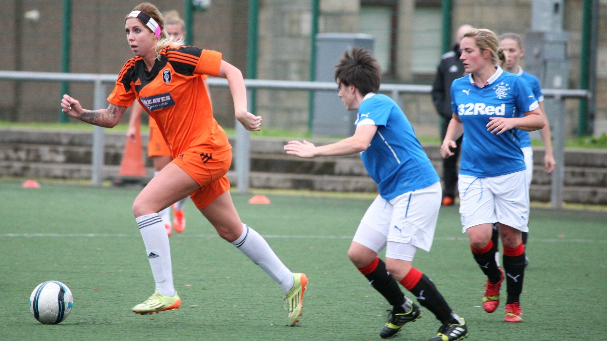 Glasgow City and Rangers players