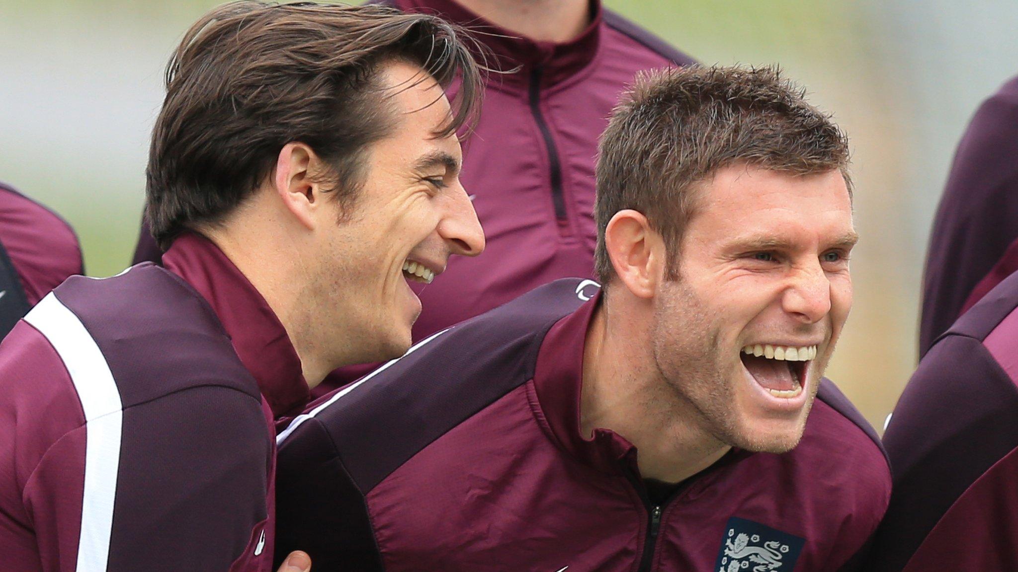 James Milner & Leighton Baines in England training