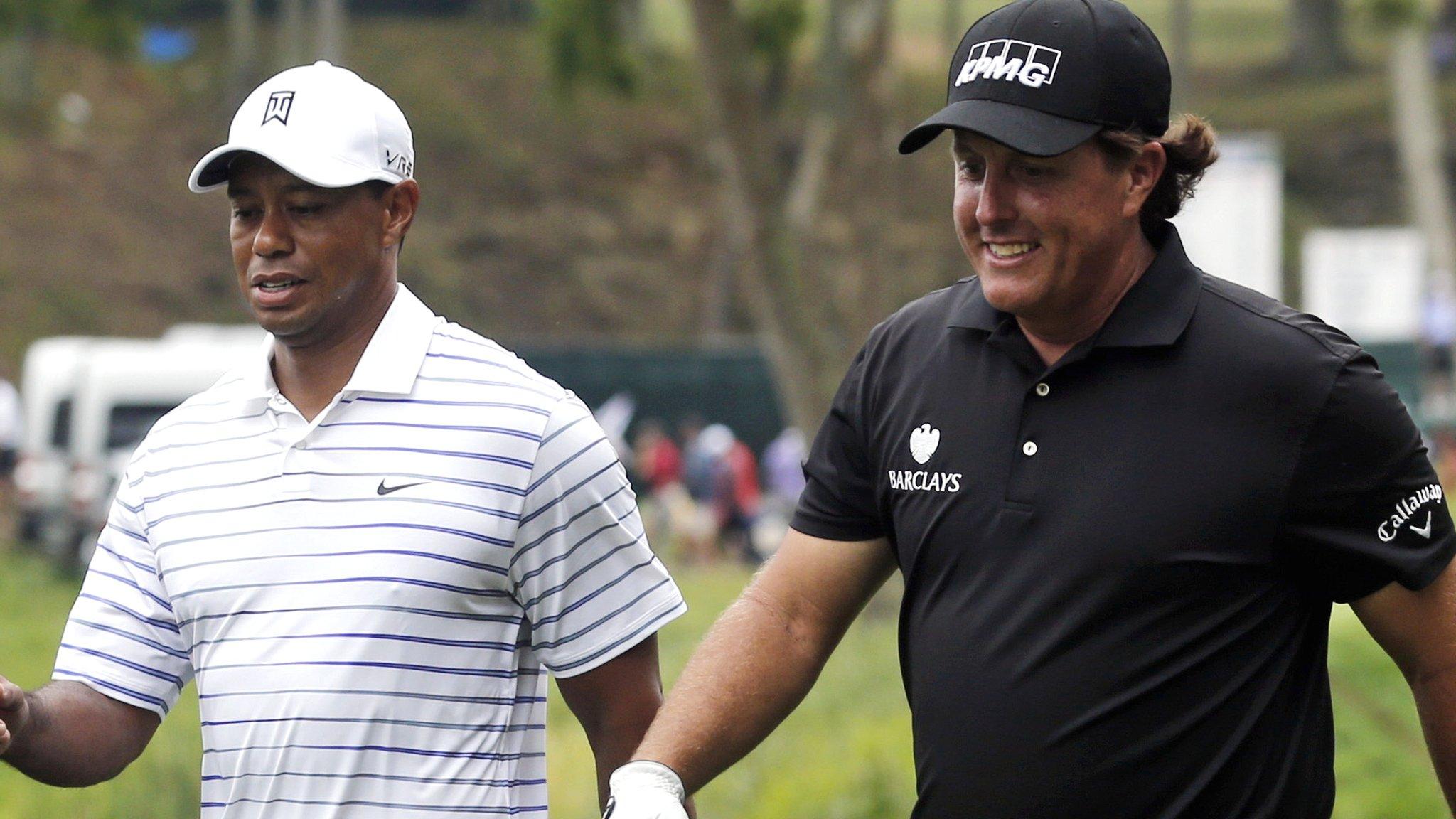Tiger Woods and Phil Mickelson
