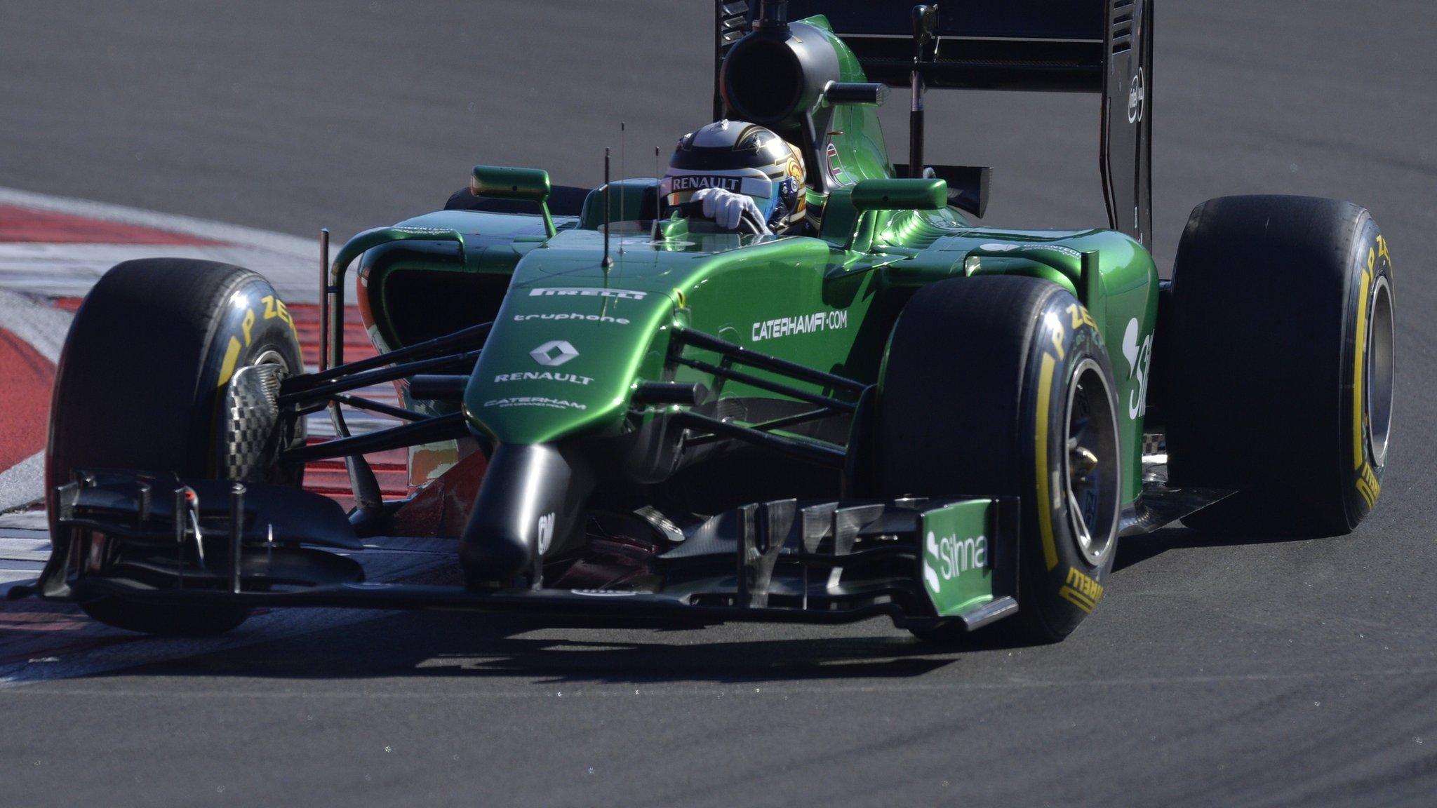 Caterham's Formula 1 car driven by Kamui Kobayashi