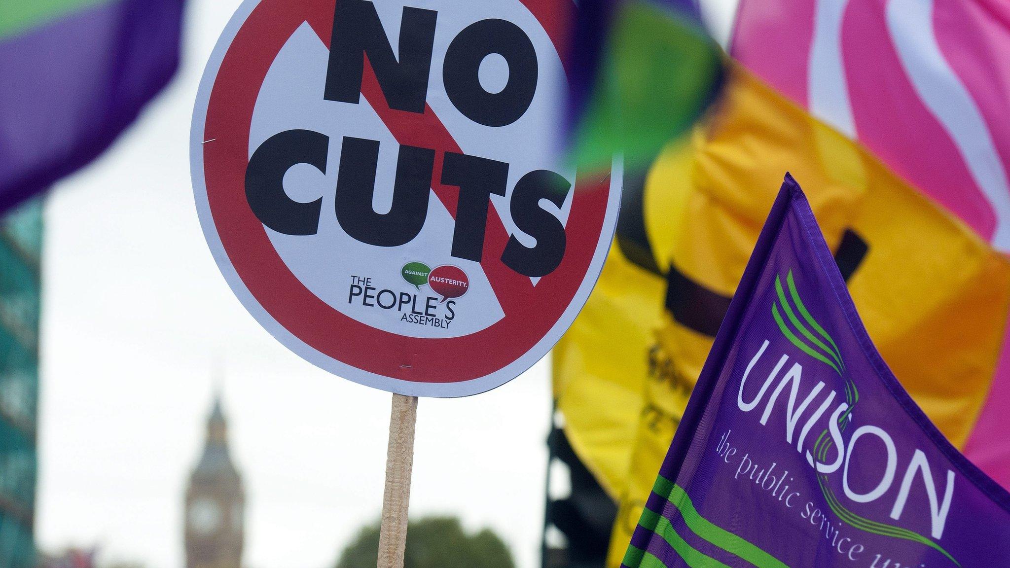 Placards in London