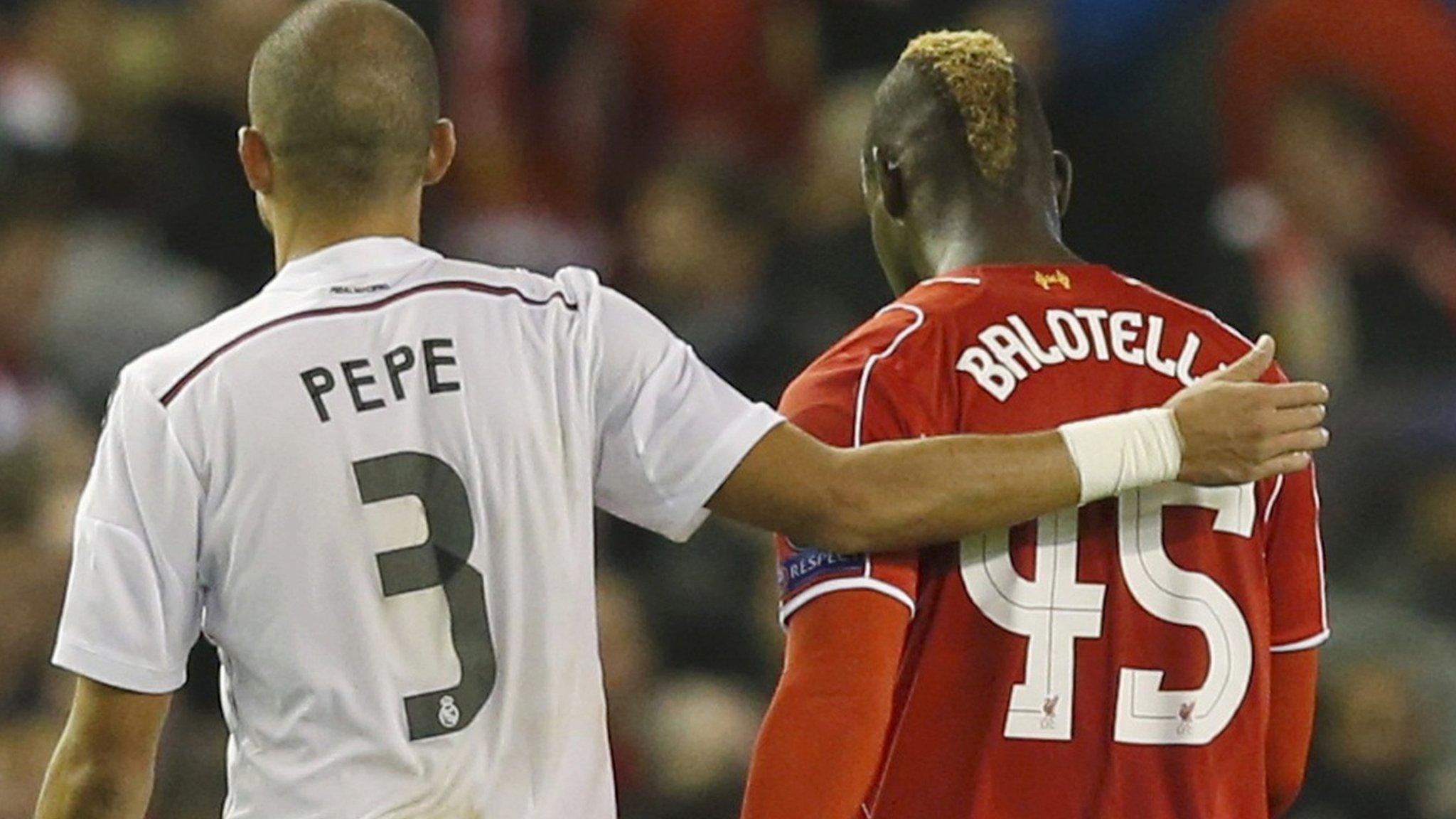 Mario Balotelli was substituted at half time against Real Madrid for Liverpool