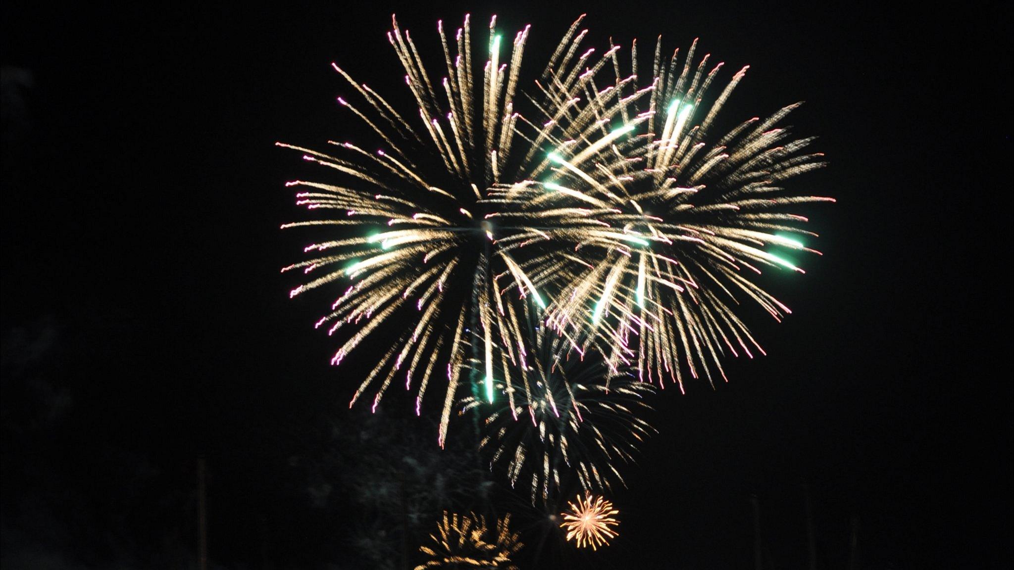 Fireworks over St Peter Port Harbour, Guernsey