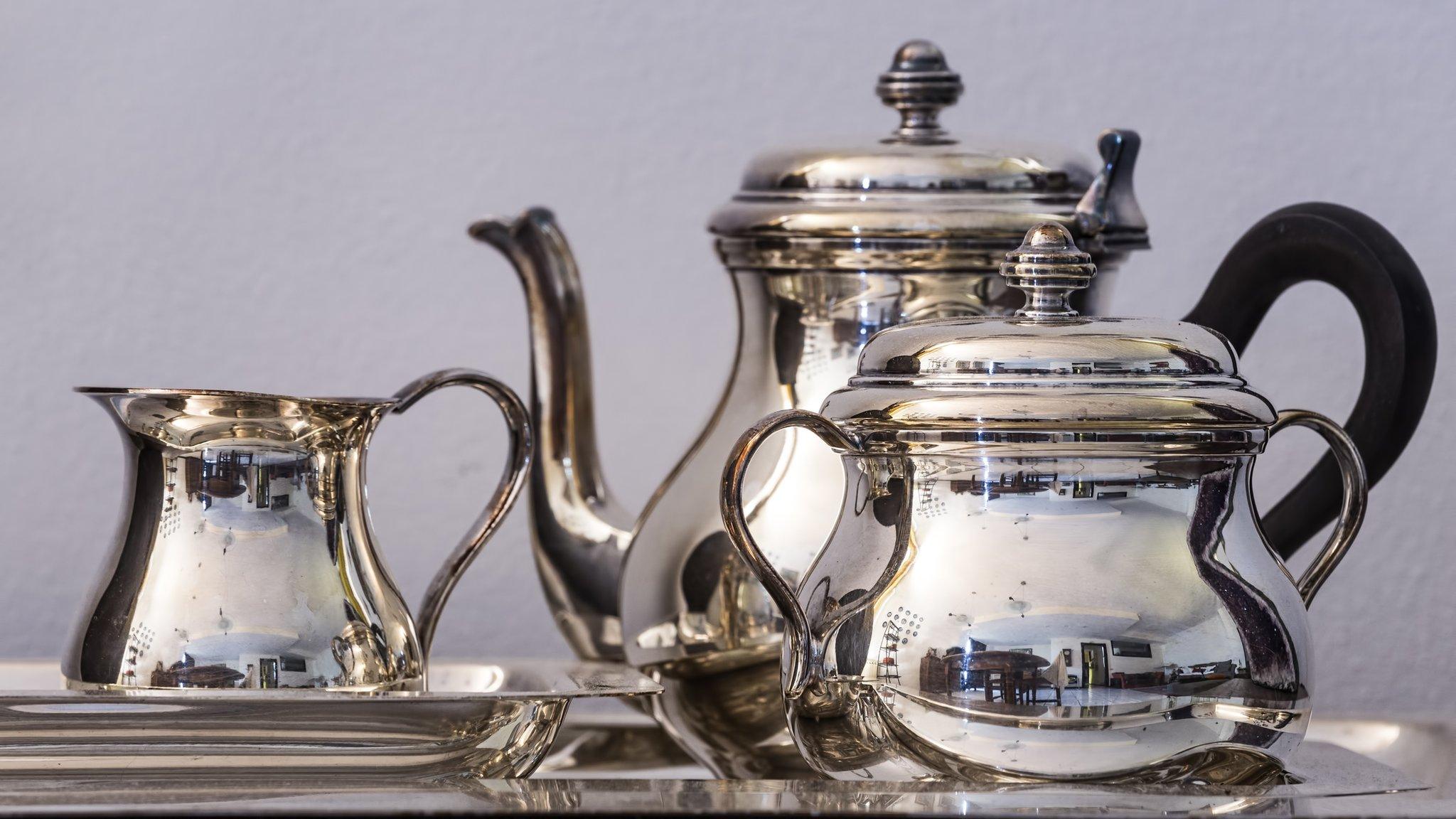 silver tea service