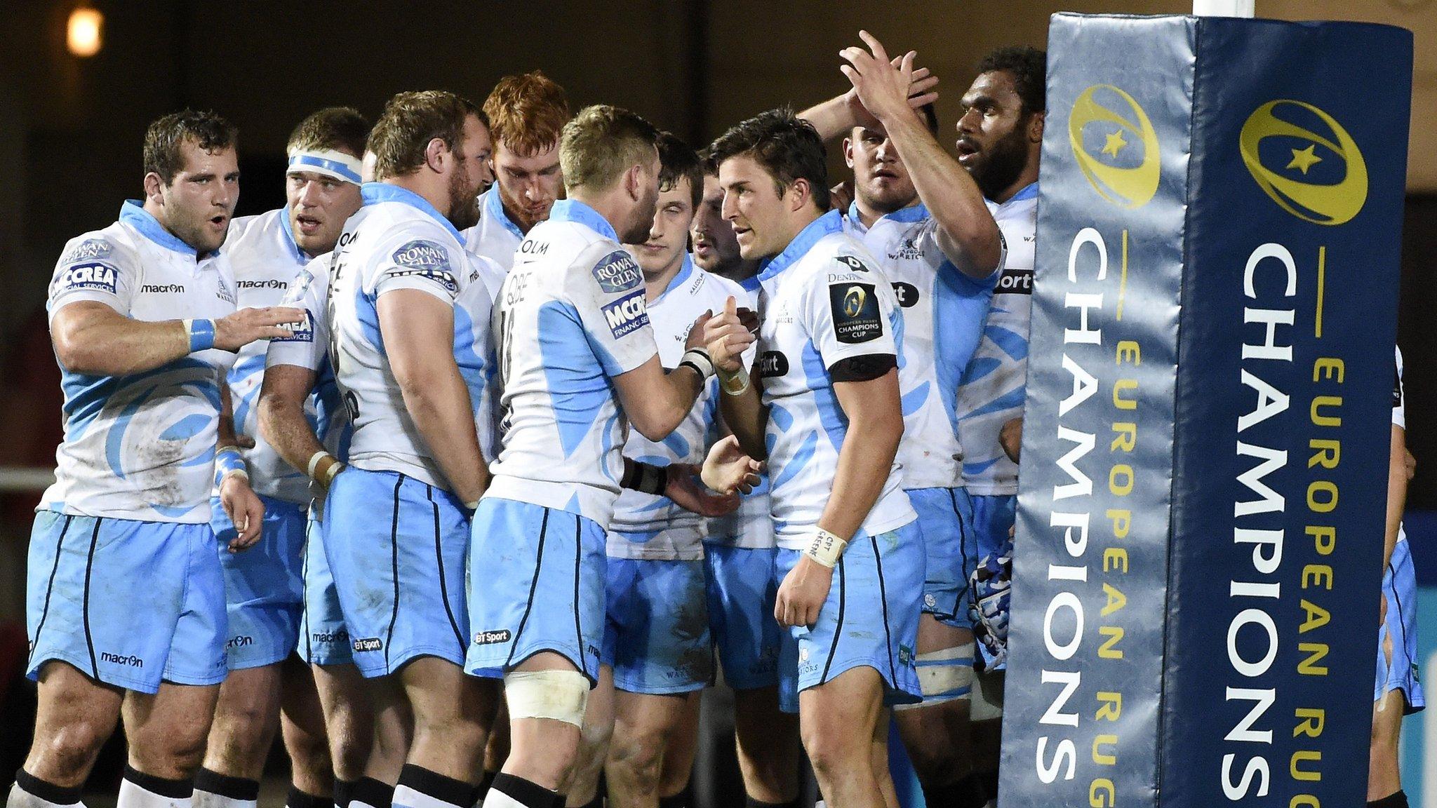 Glasgow Warriors players celebrating