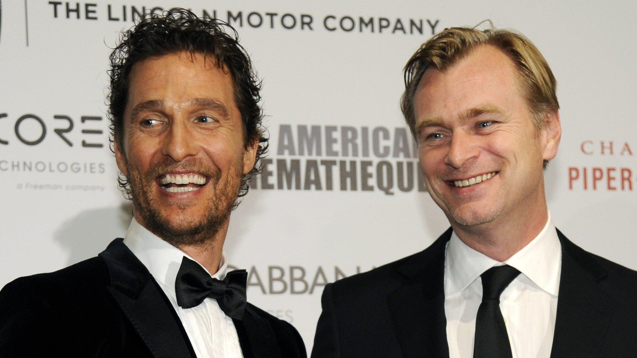 Matthew McConaughey (left) and Christopher Nolan