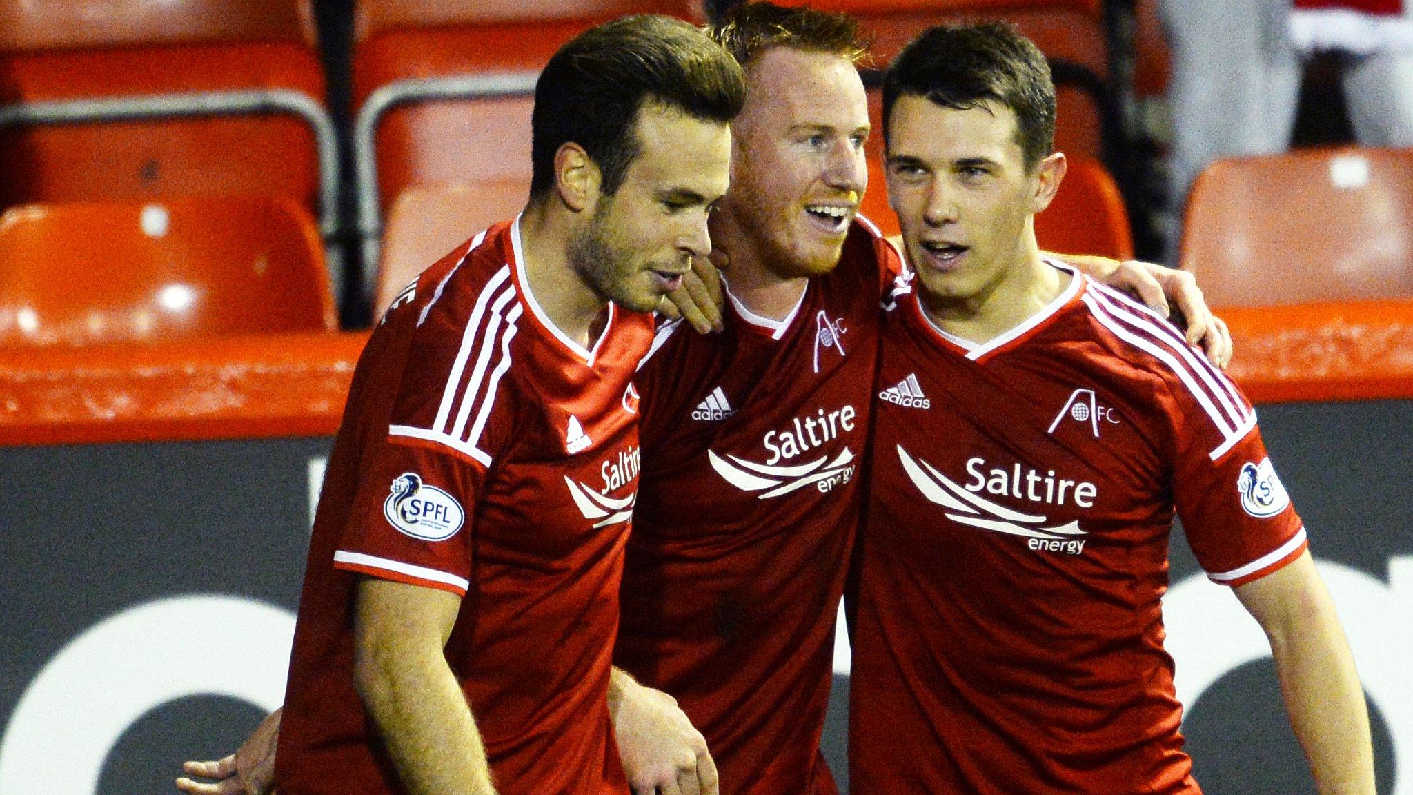 Aberdeen players celebrating