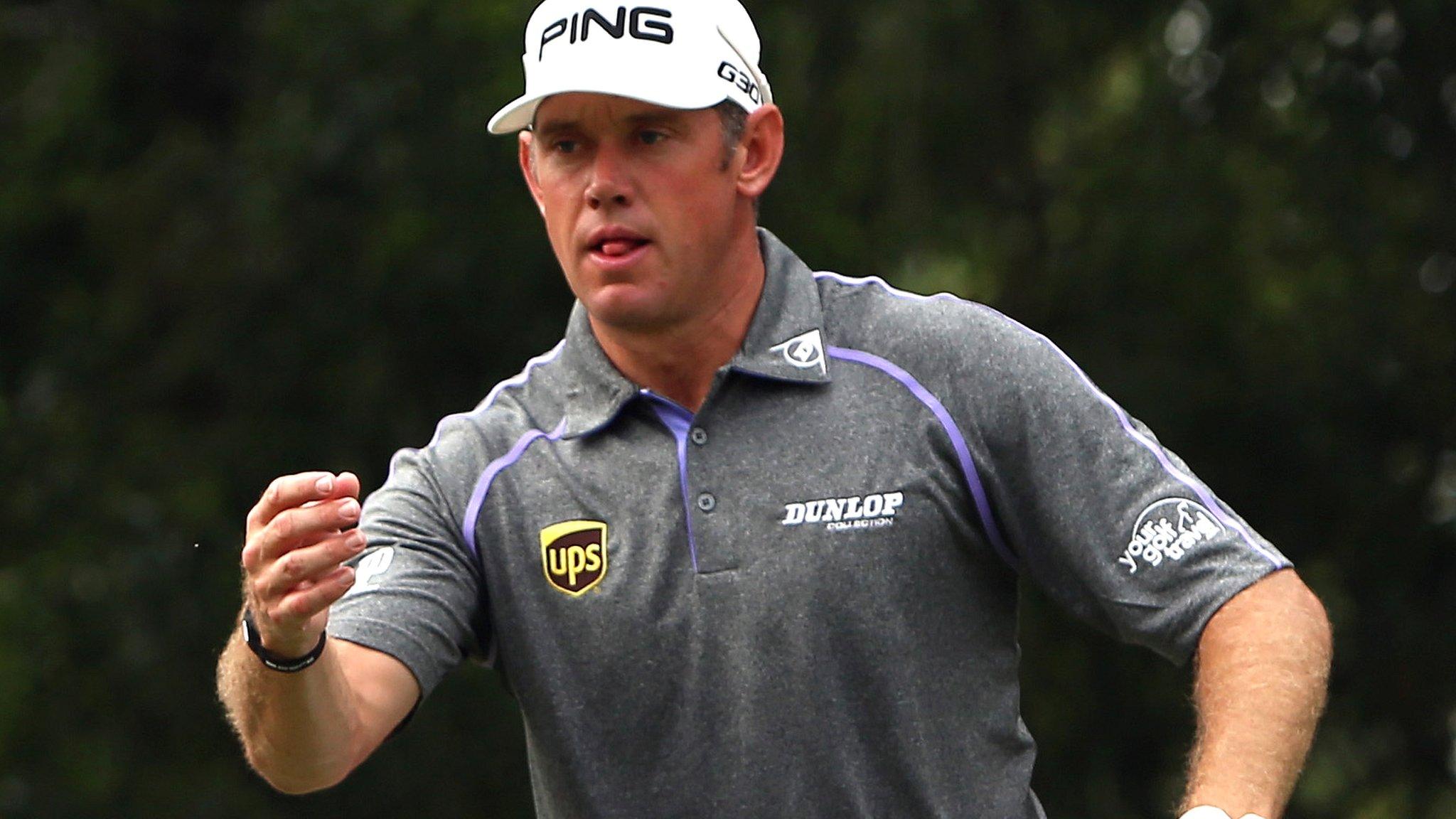 Lee Westwood in second-round action at the CIMB Classic