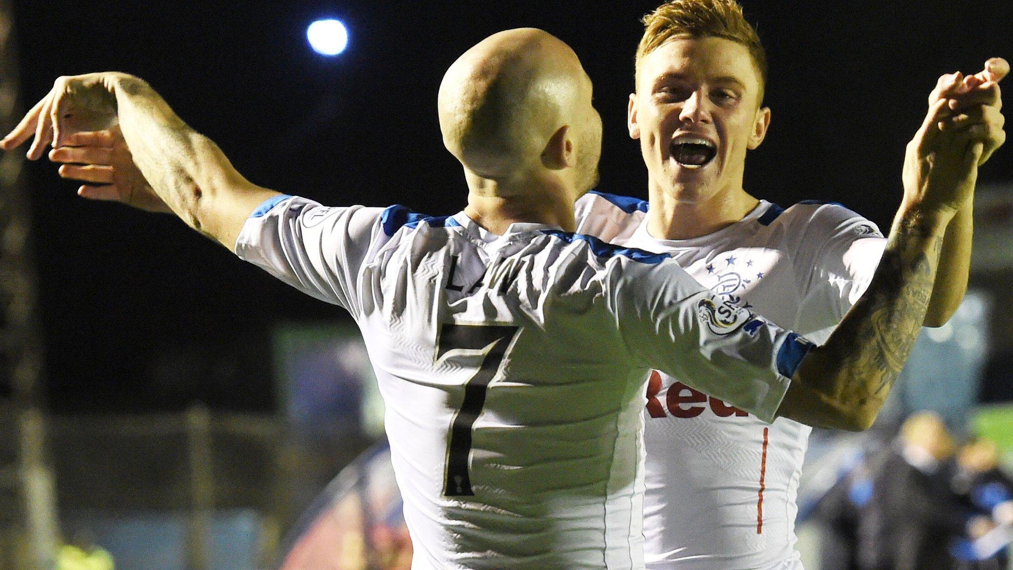 Rangers celebrate Nicky Law's early goal at Central Park