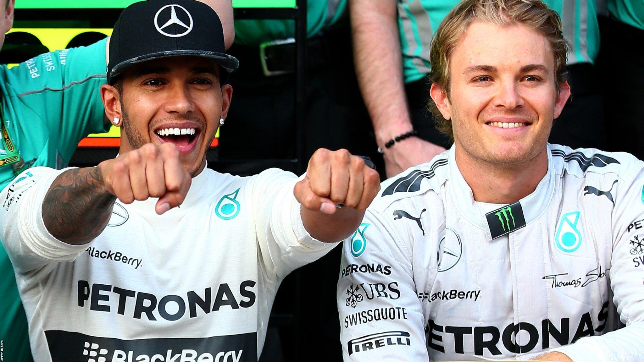 Lewis Hamilton and Nico Rosberg