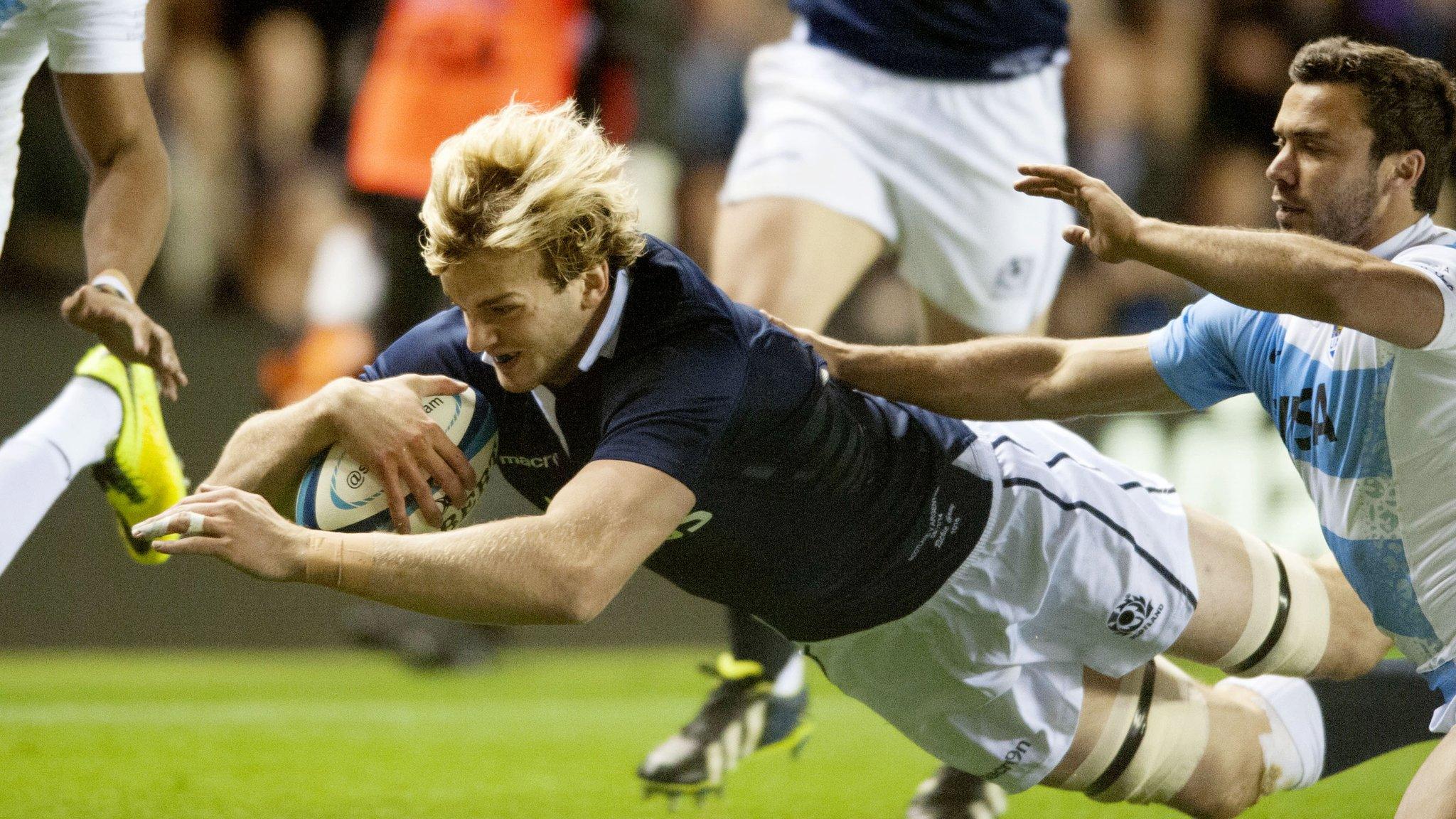 Richie Gray crashes over for a first-half try