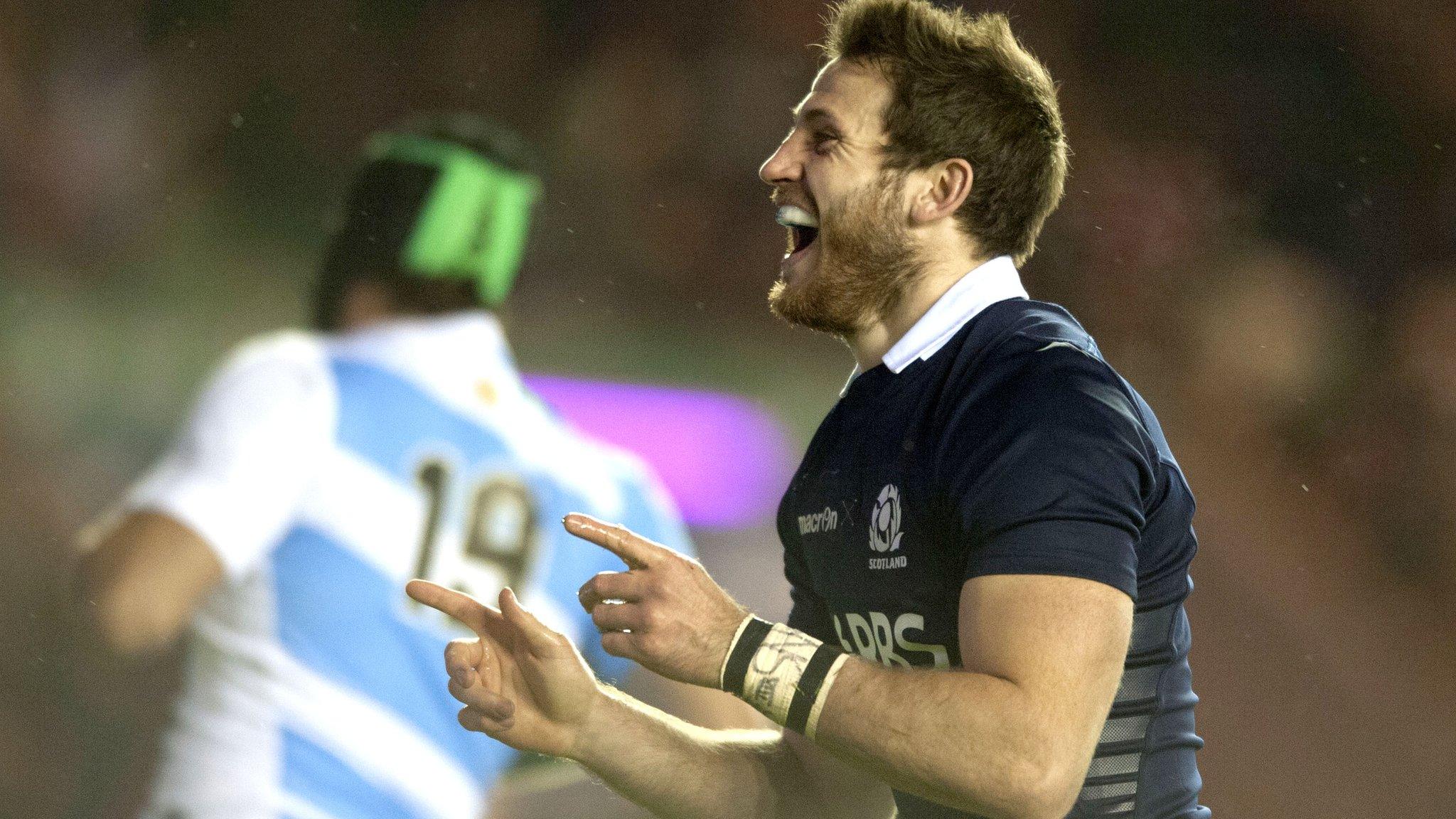 Tommy Seymour scored Scotland's fifth try at Murrayfield