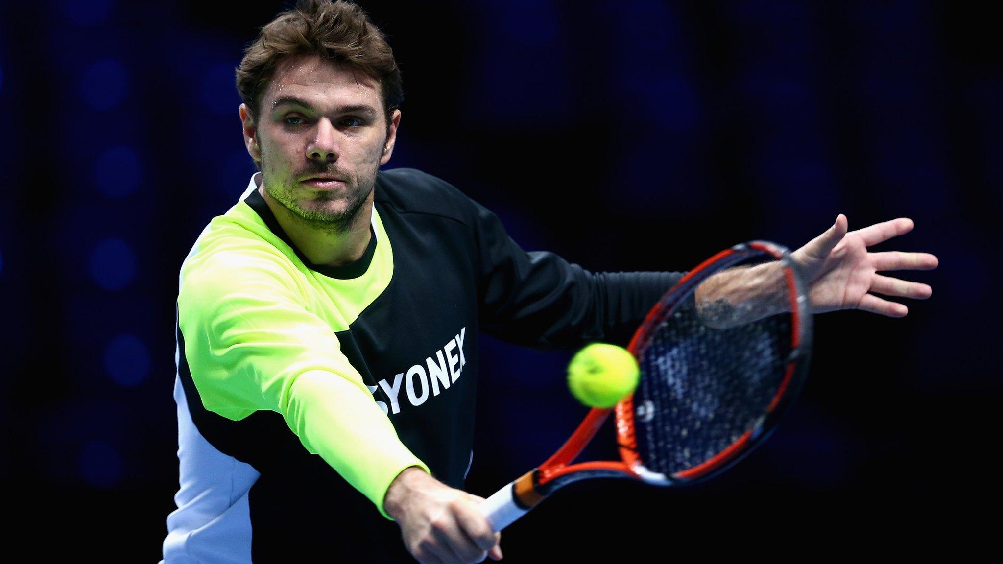 Stan Wawrinka in action at the O2