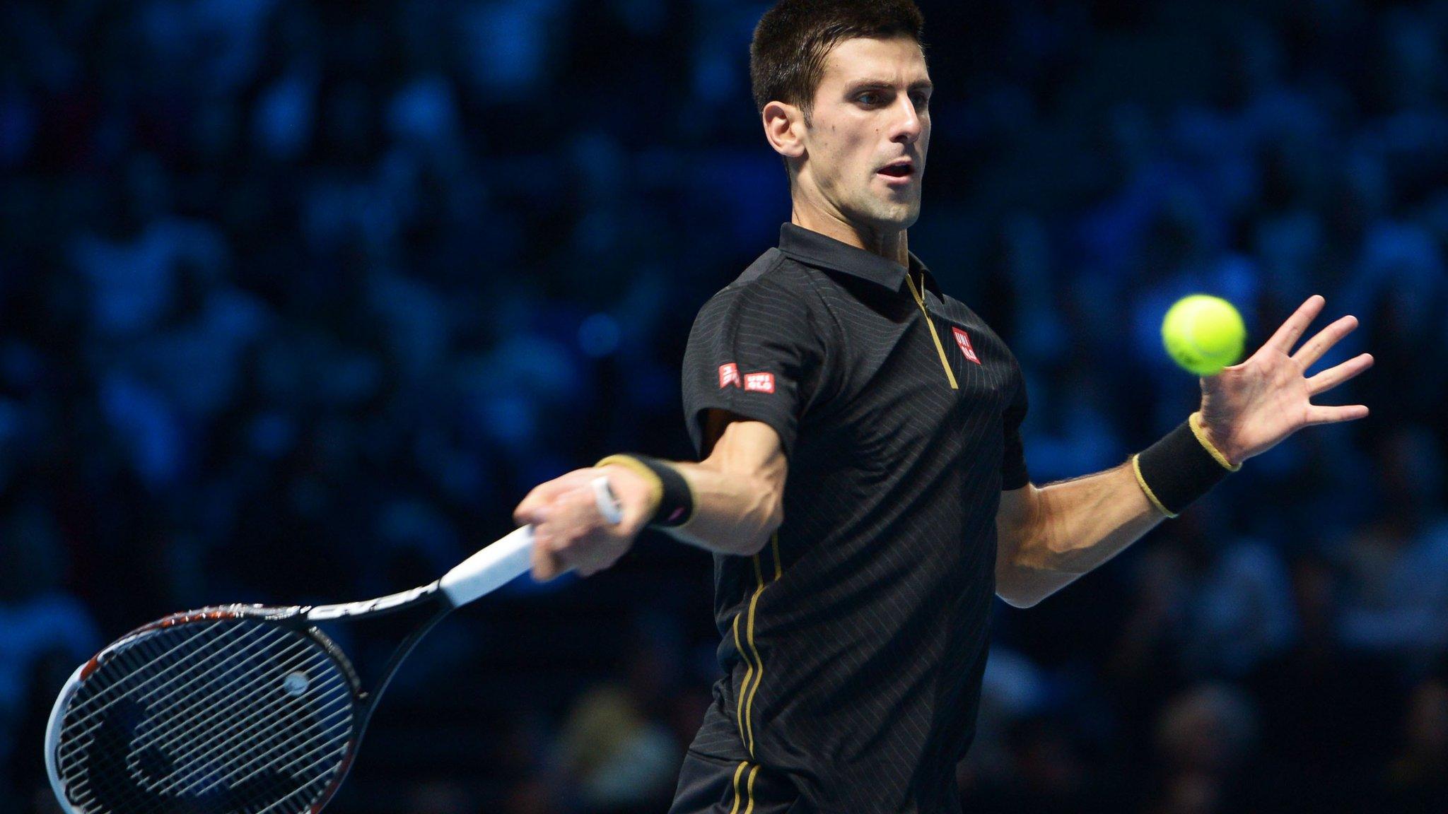 World number one Novak Djokovic at the ATP World Tour Finals