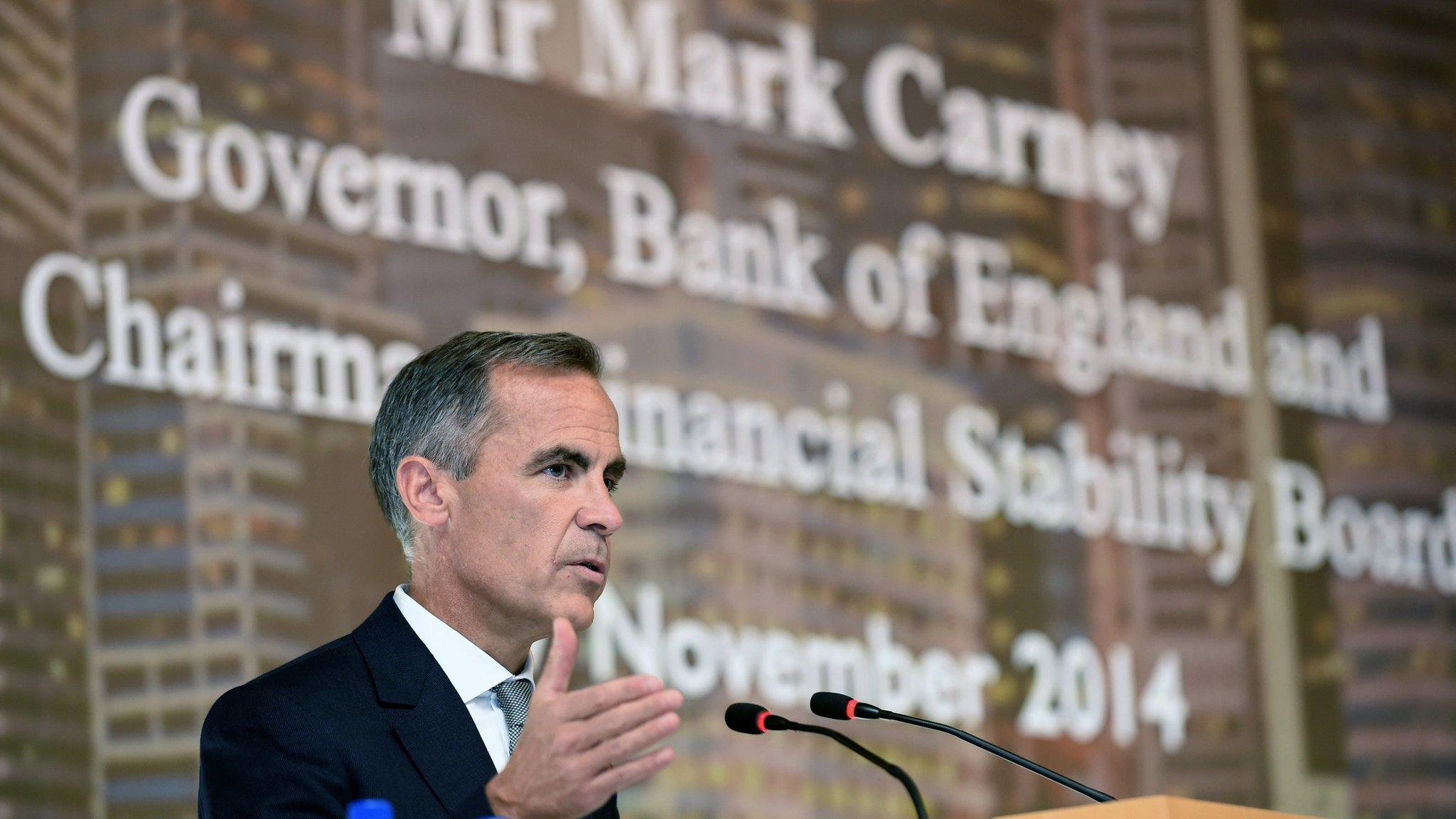 Mark Carney, governor of the Bank of England, speaks in Singapore on Monday.