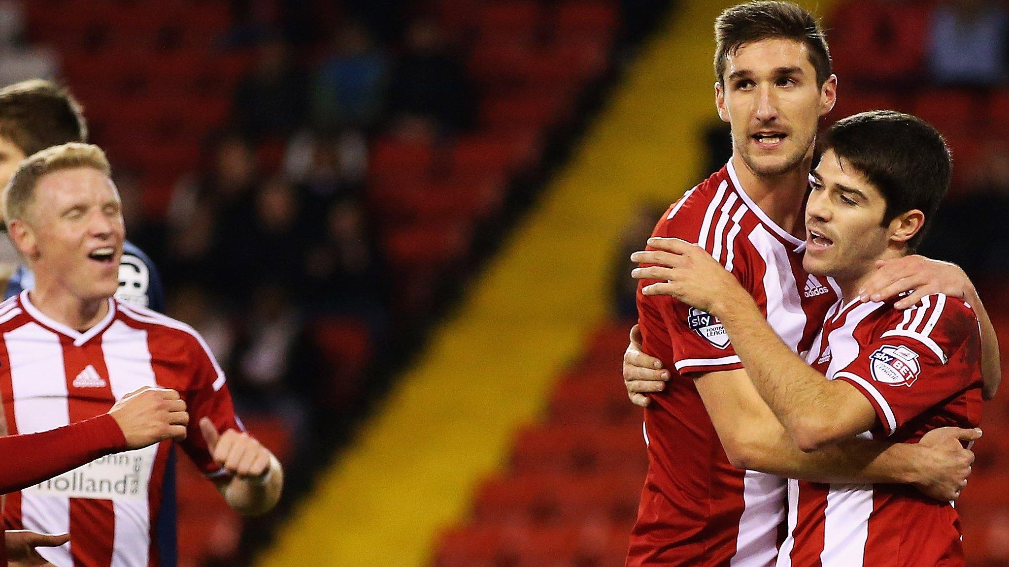 Sheffield United celebrate against Crewe