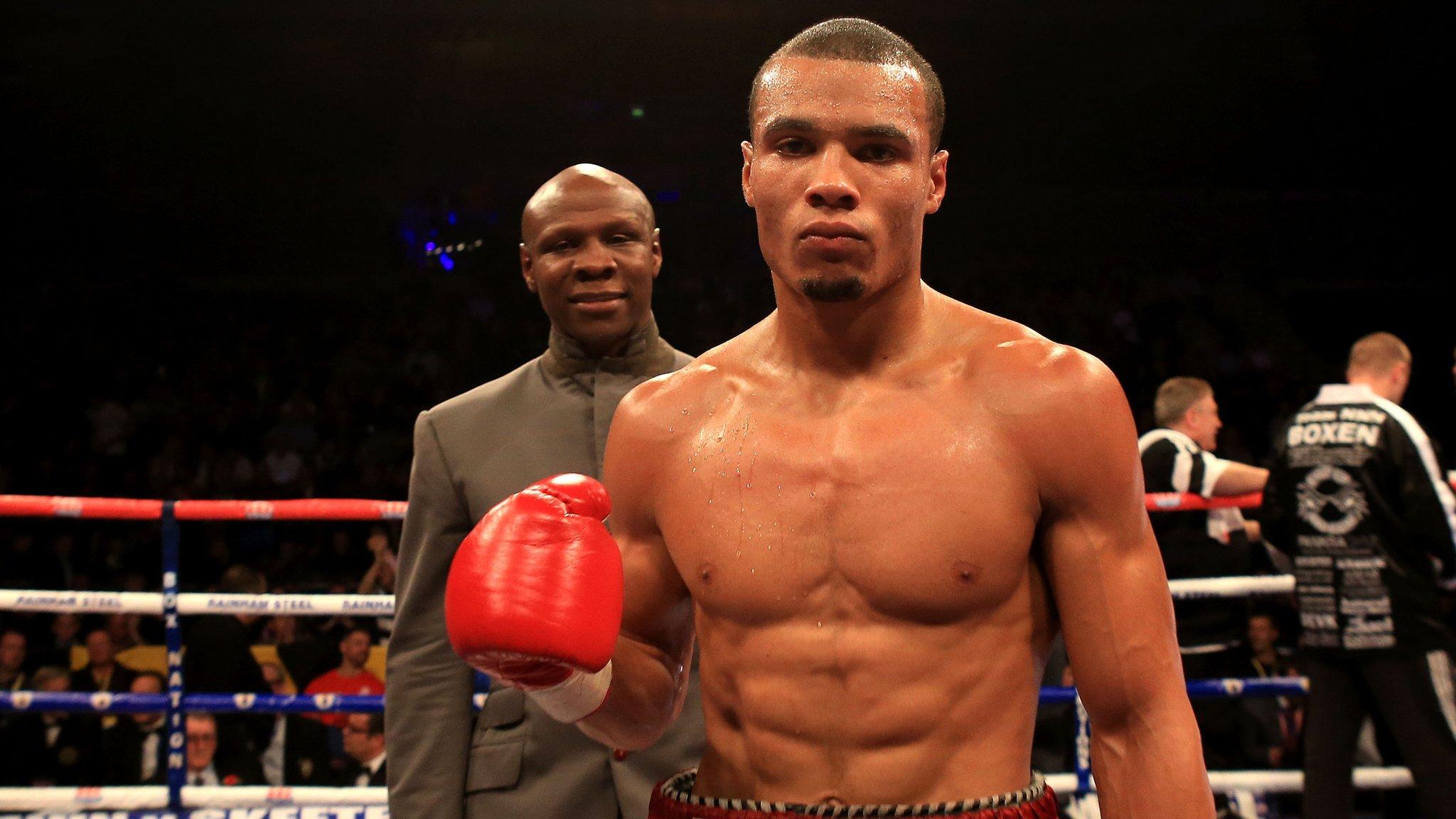 Chris Eubank Jr with father Chris Eubank Sr (left)