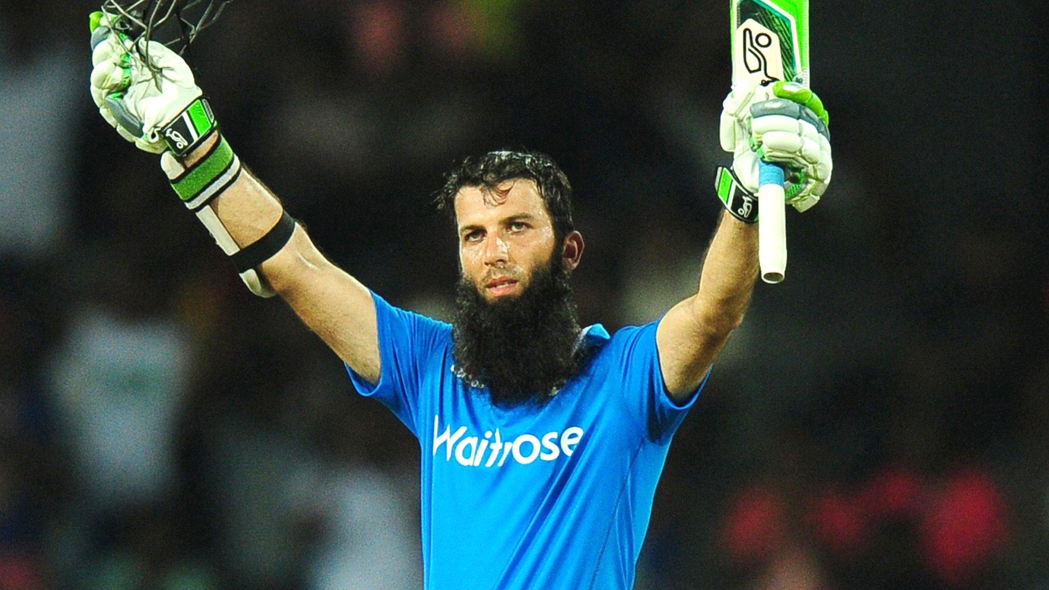 Moeen Ali acknowledges his century in Colombo