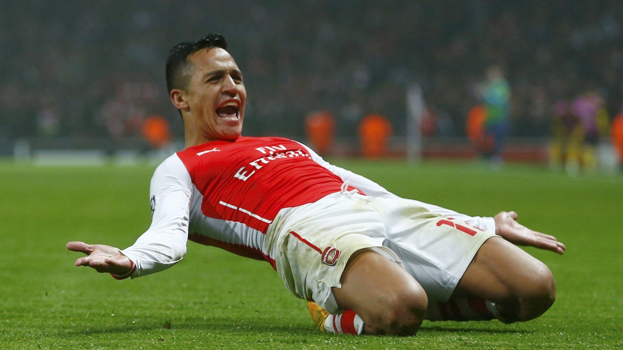 Arsenal's Alexis Sanchez celebrates