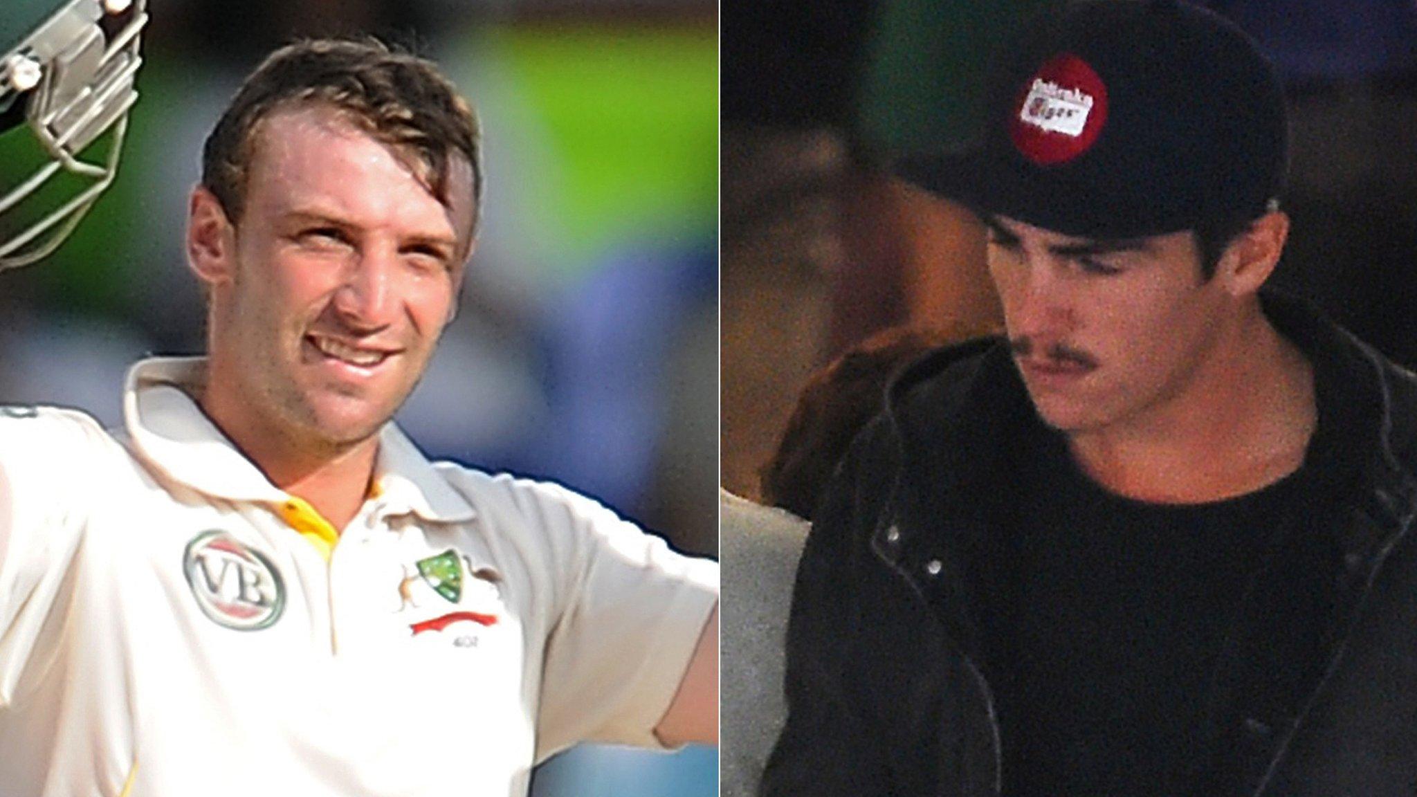 The late Phil Hughes and bowler Sean Abbott