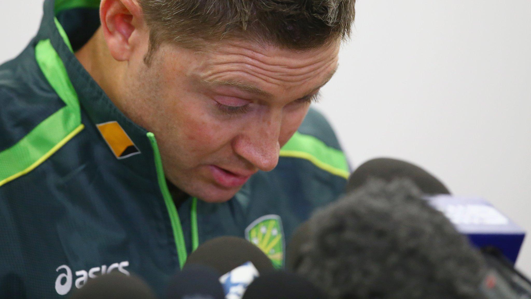 Michael Clarke in tears