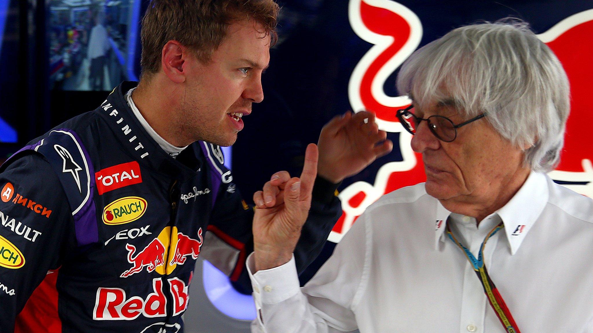 Sebastian Vettel and Bernie Ecclestone