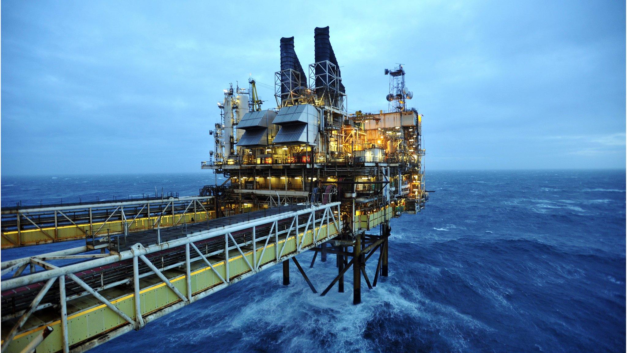 A BP oil platform in the North Sea.