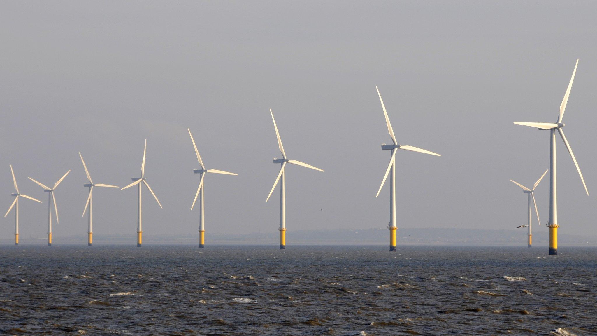 Wind turbines in the sea