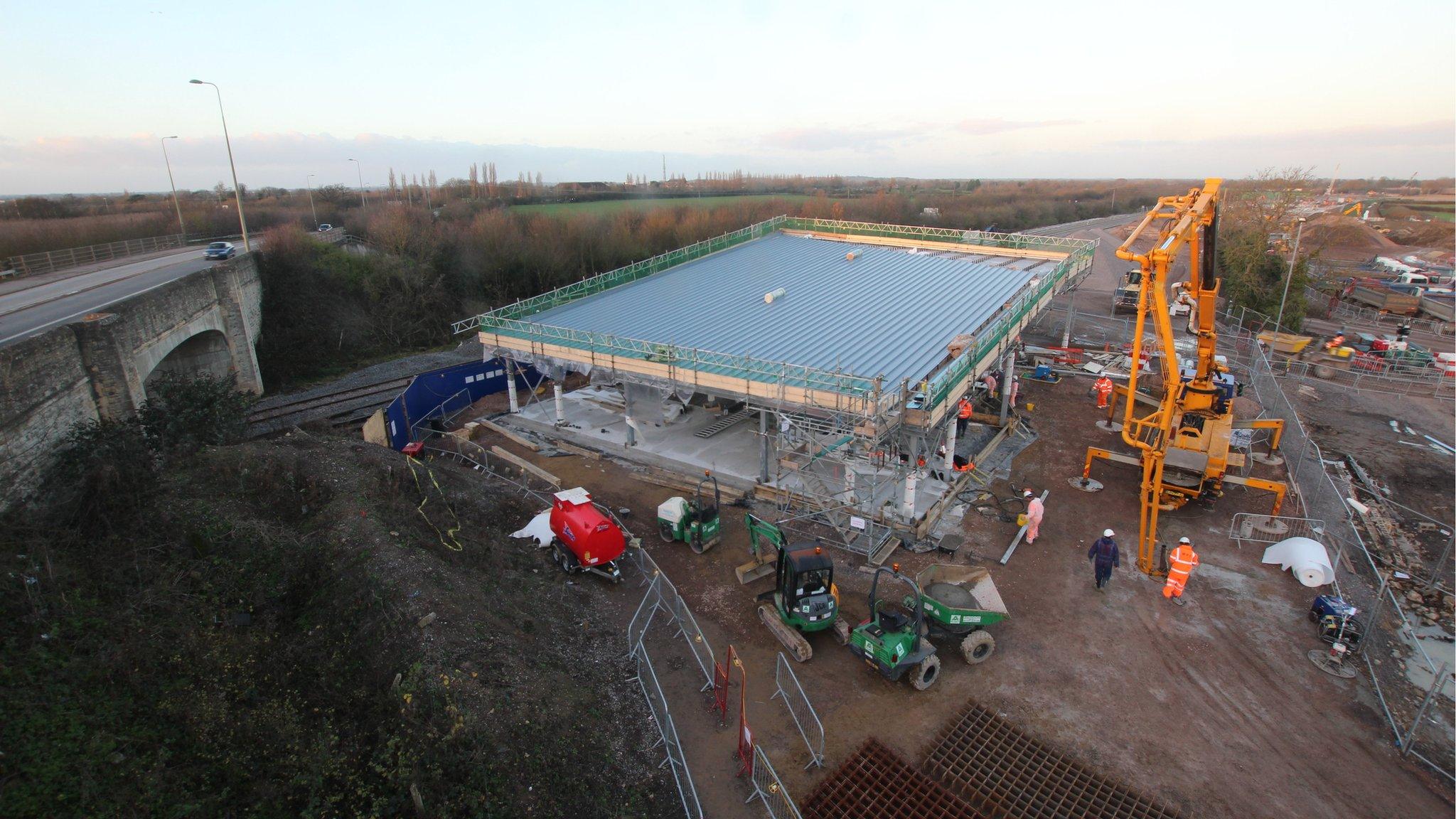 Oxford Parkway station construction