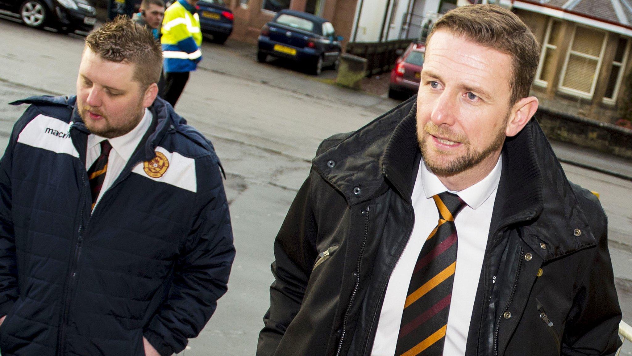 New Motherwell manager Ian Baraclough arrives at Fir Park