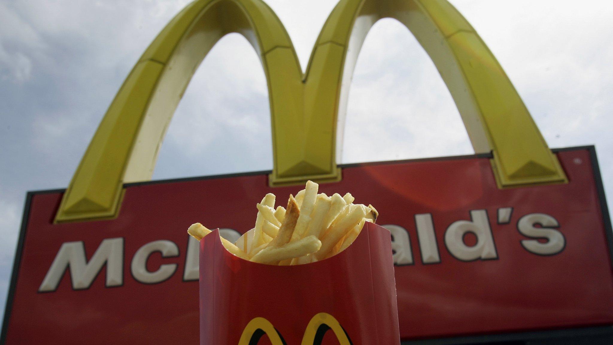 McDonald's logo and french fries