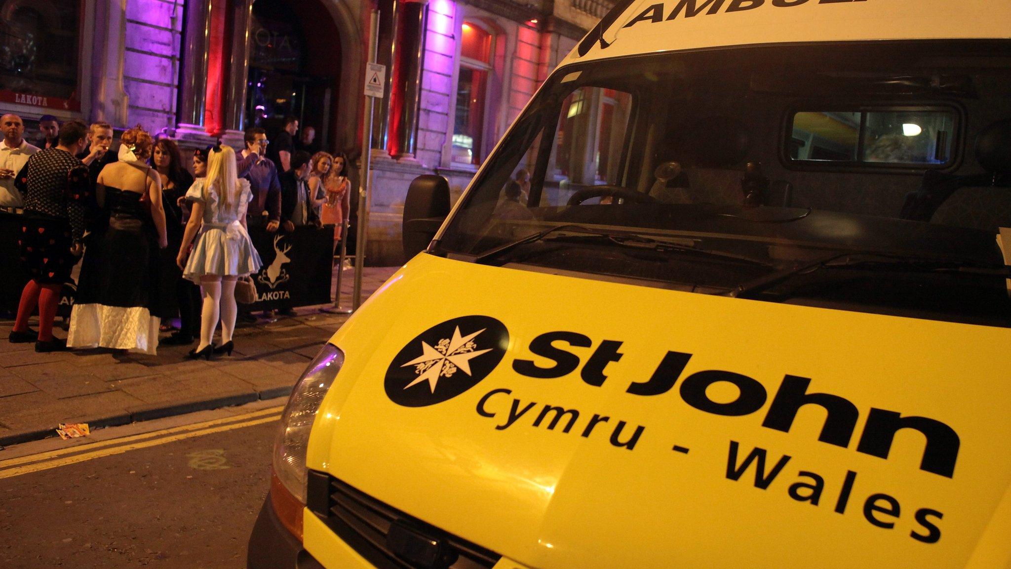 Revellers in Cardiff