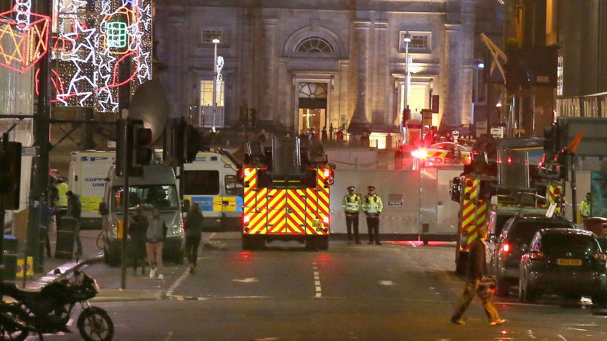 Scene of fatal crash in George Square, Glasgow