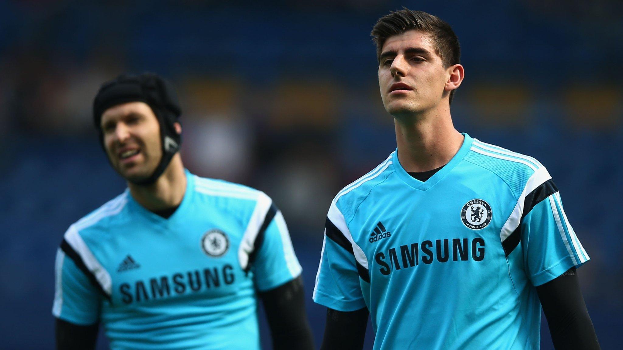 Thibaut Courtois and Petr Cech