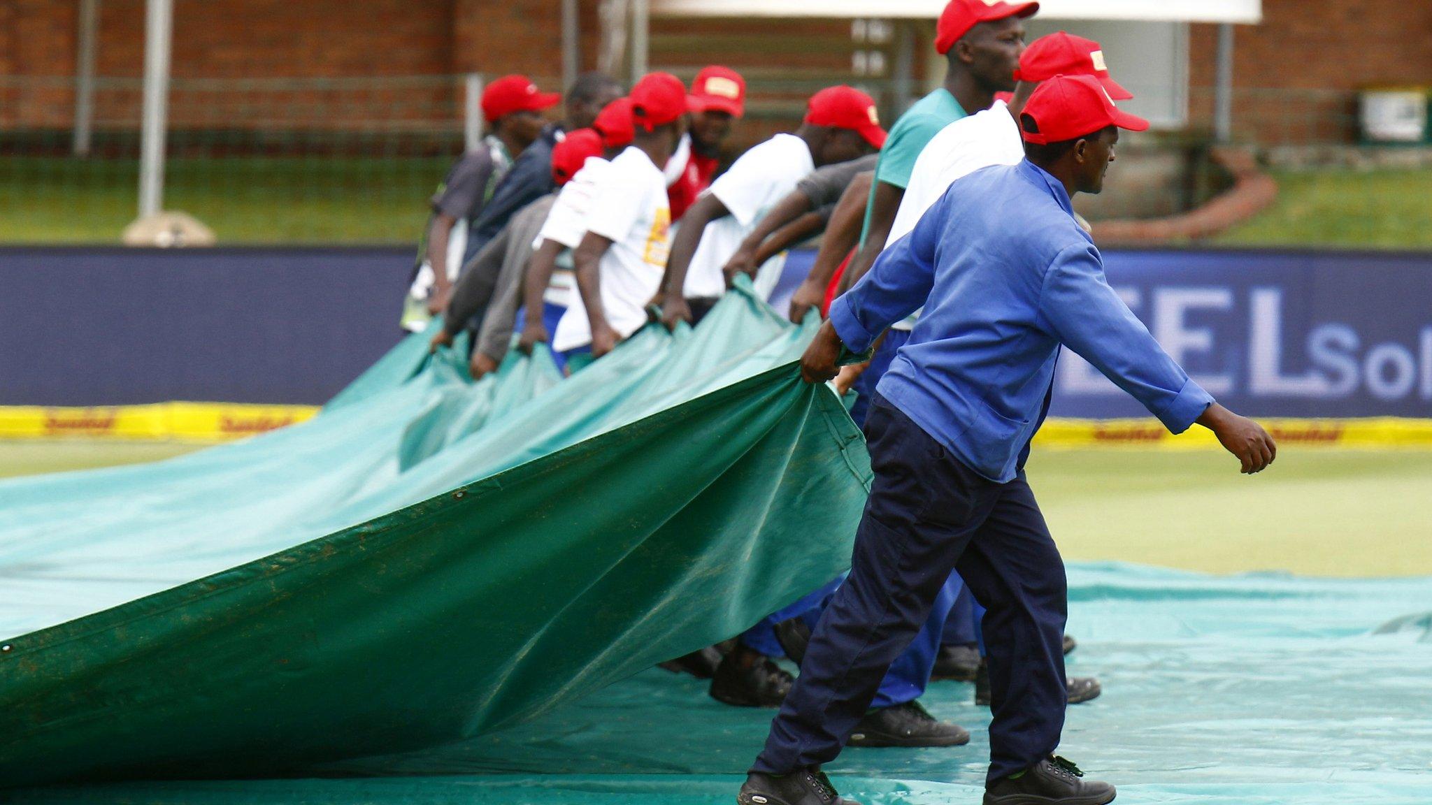 Groundstaff in Port Elizabeth were kept busy throughout the Test match