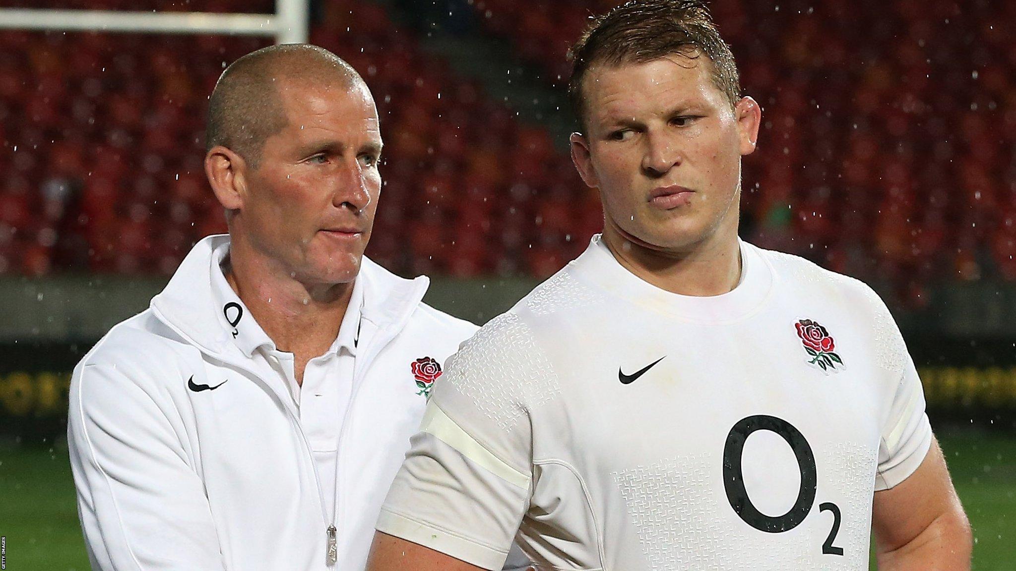 Stuart Lancaster and Dylan Hartley