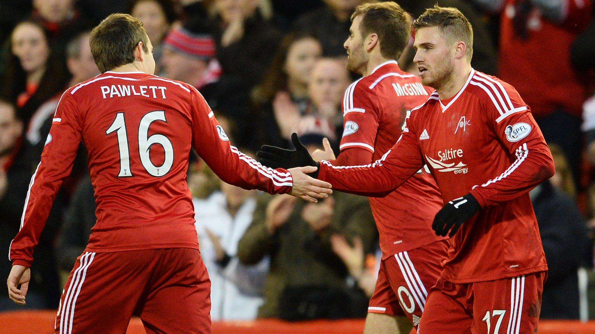 Aberdeen players celebrating