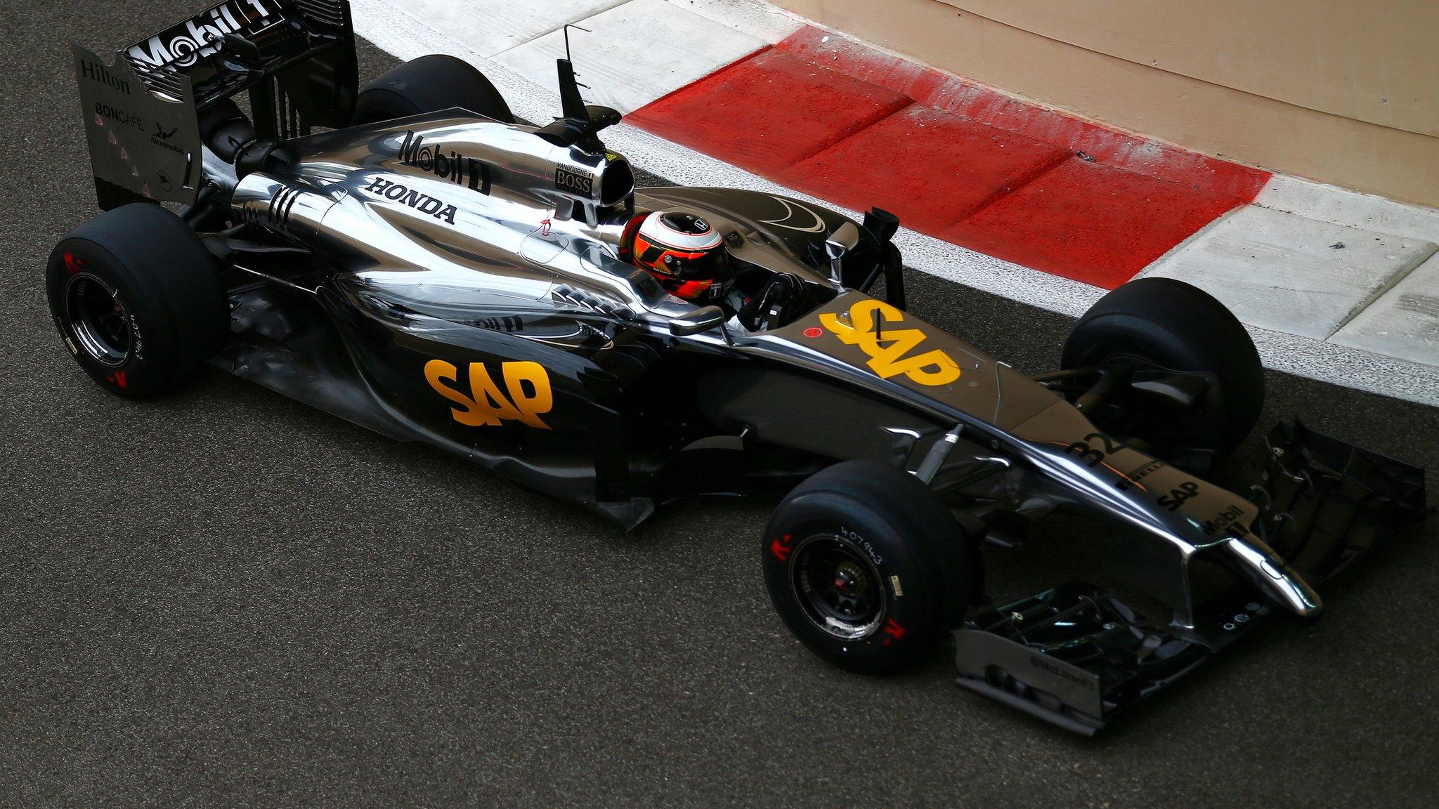 McLaren Formula 1 testing at Yas Marina Circuit in November 2014