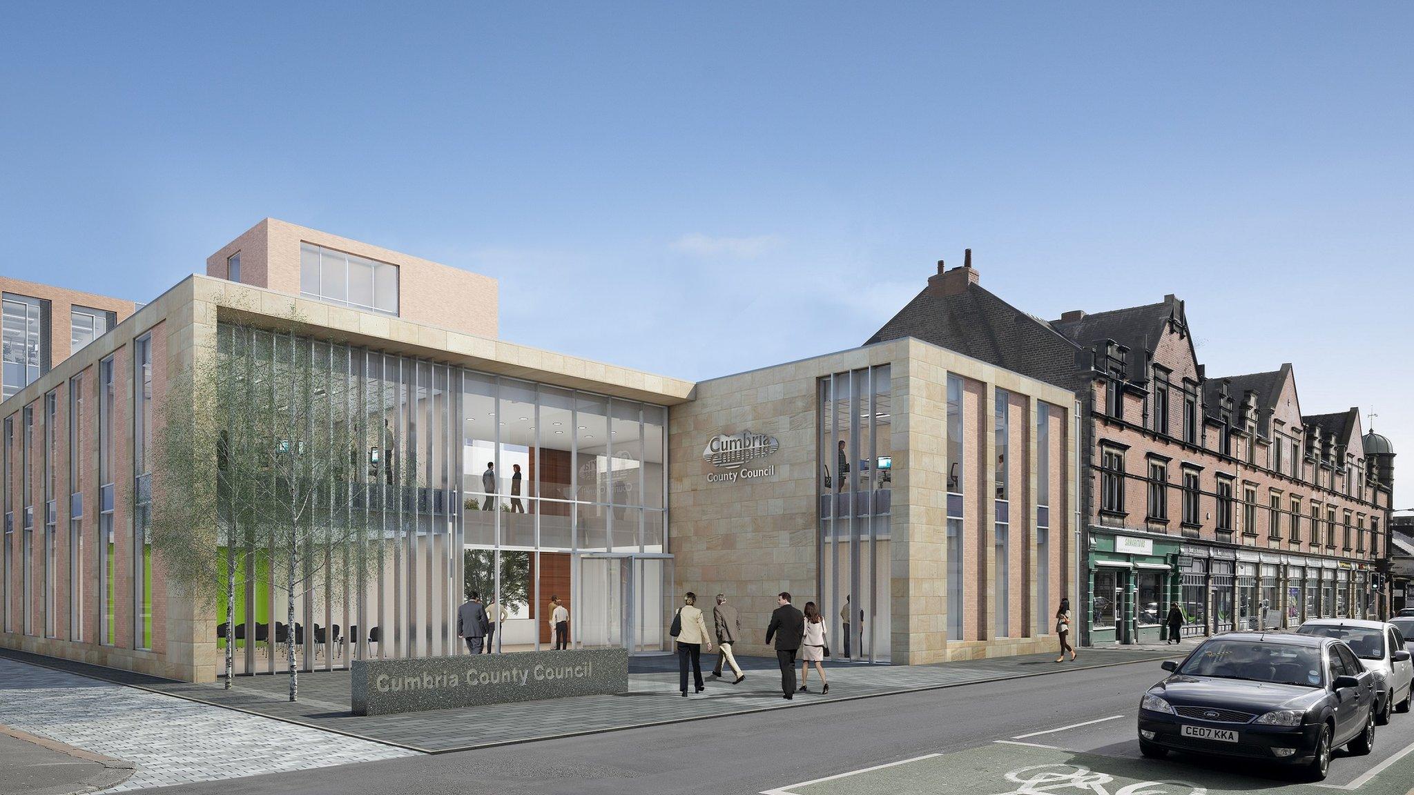 Artist's impression of new Cumbria County Council headquarters