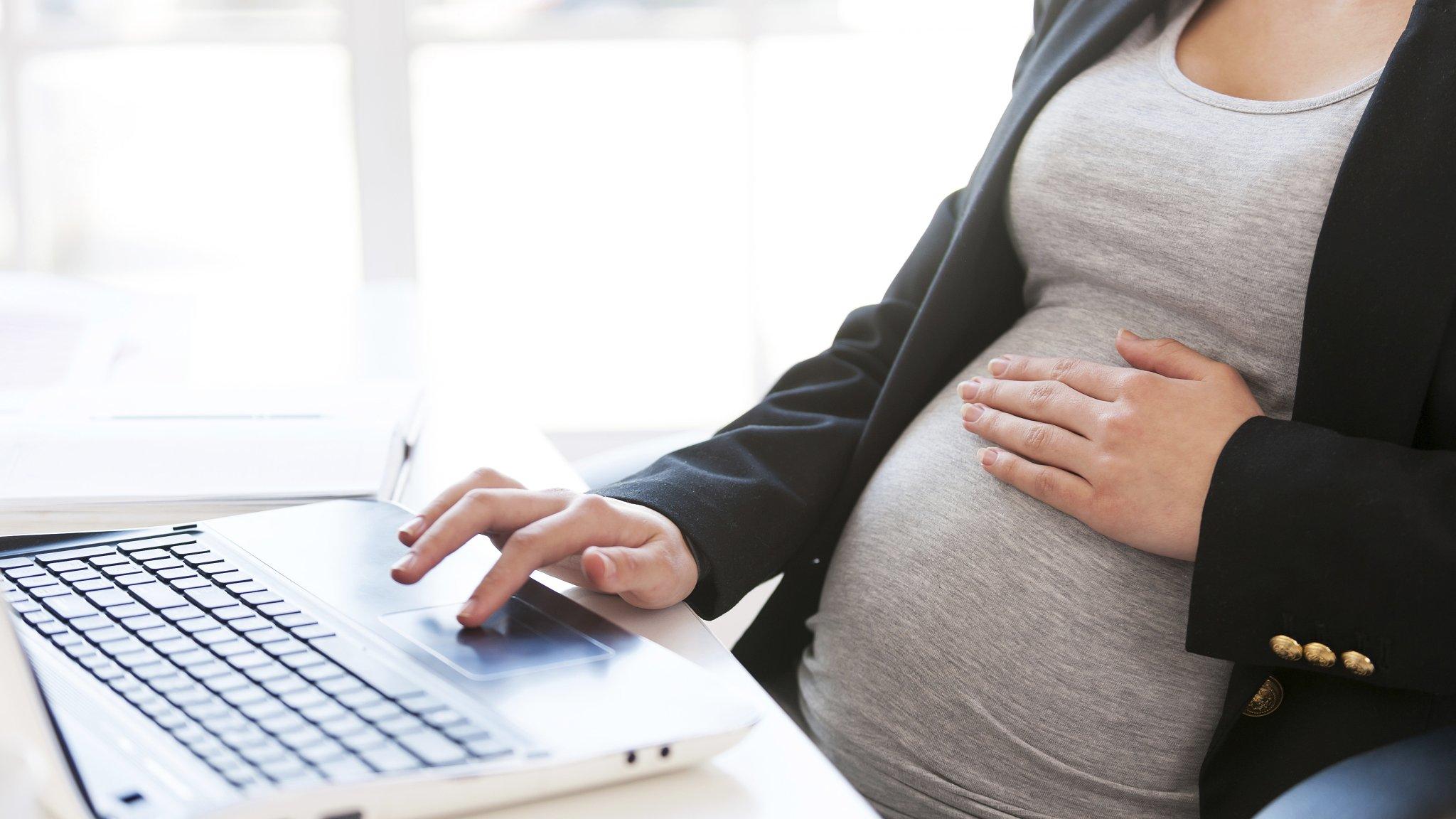 Pregnant woman at work