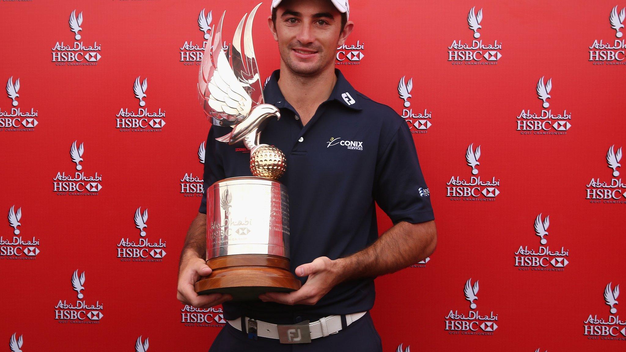 Gary Stal with the Abu Dhabi Championship trophy