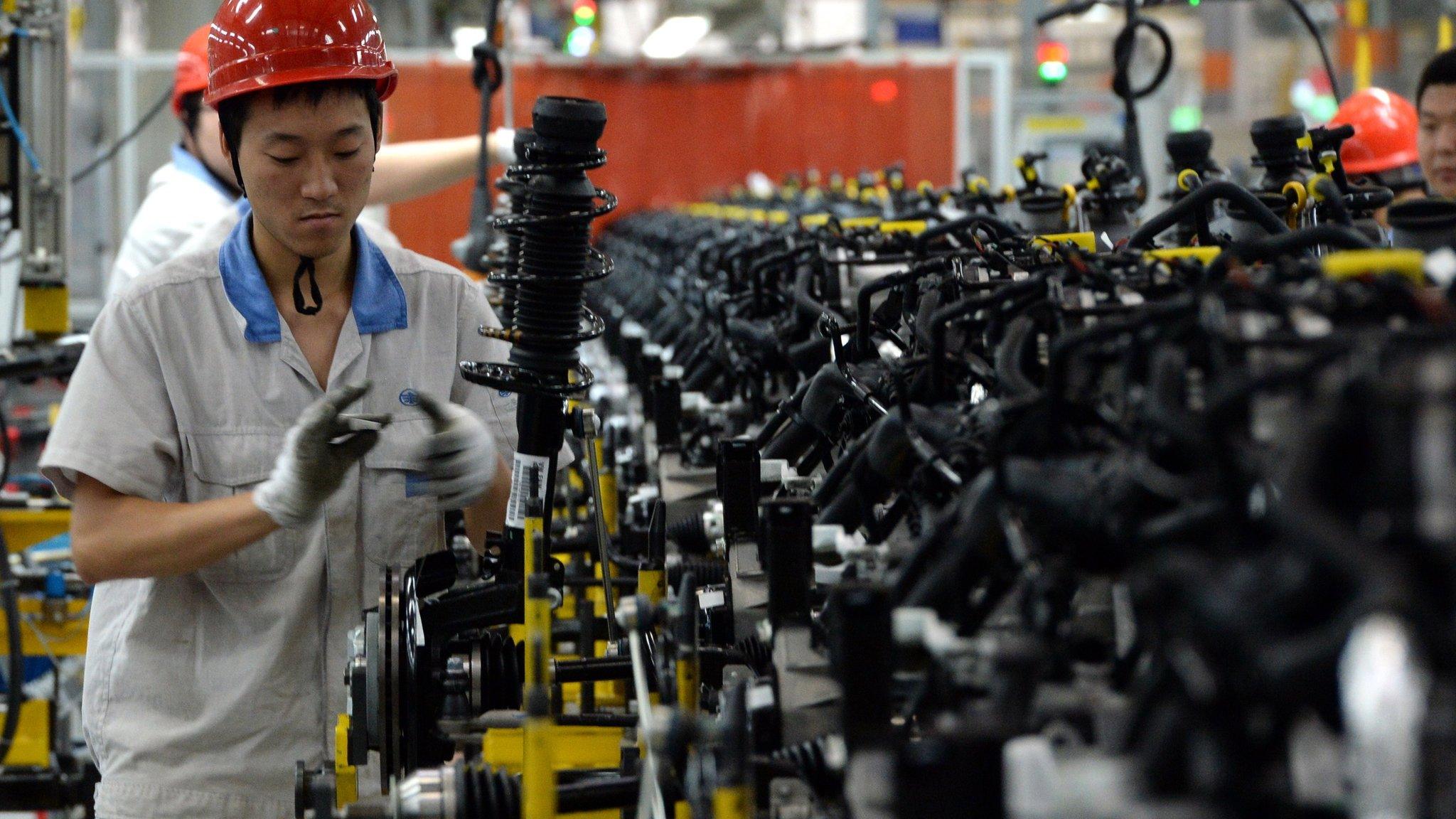 Worker at a Chinese factory